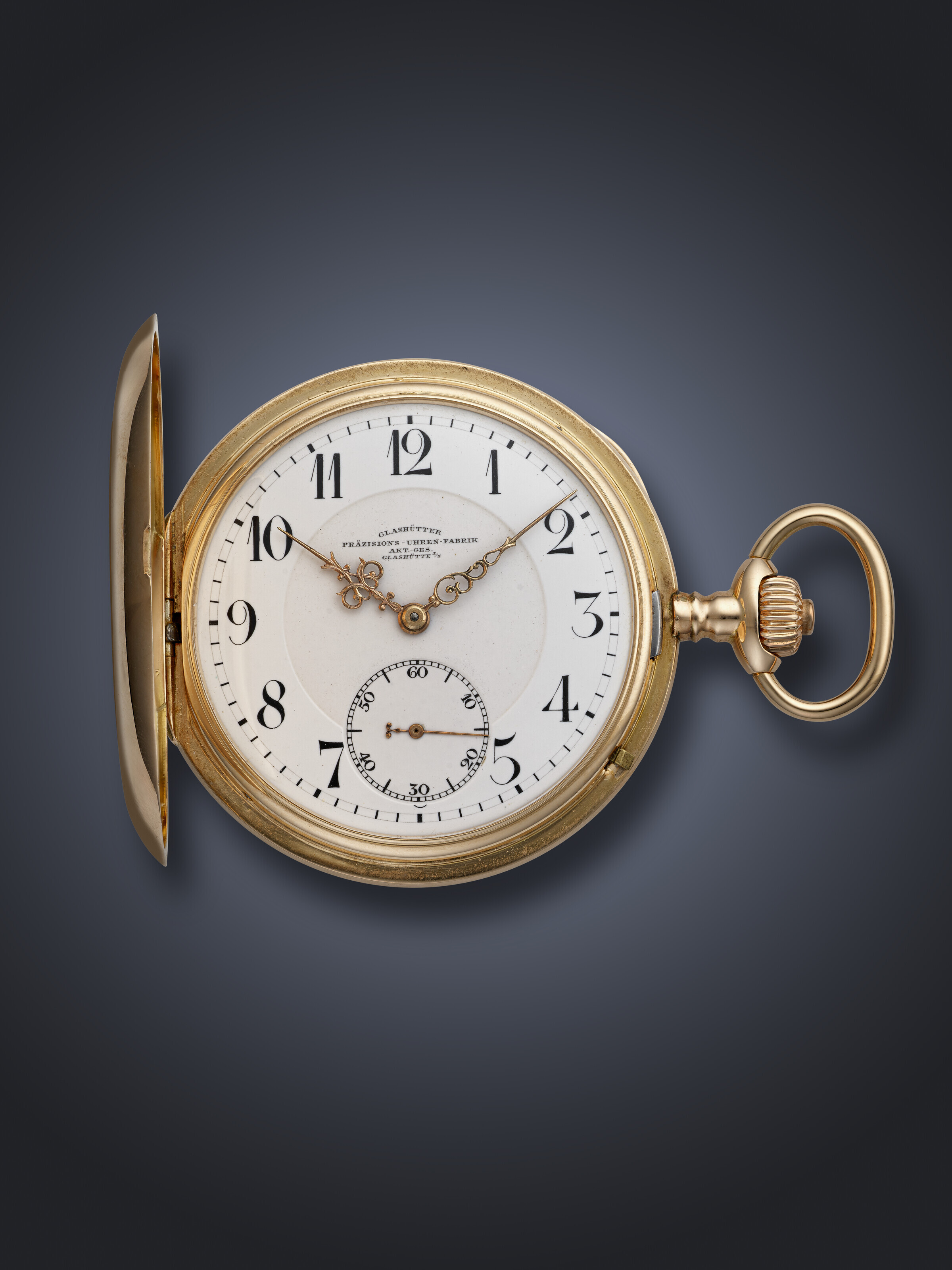 GLASHUTTE, 14K GOLD HUNTERCASE POCKET WATCH, Christie’s