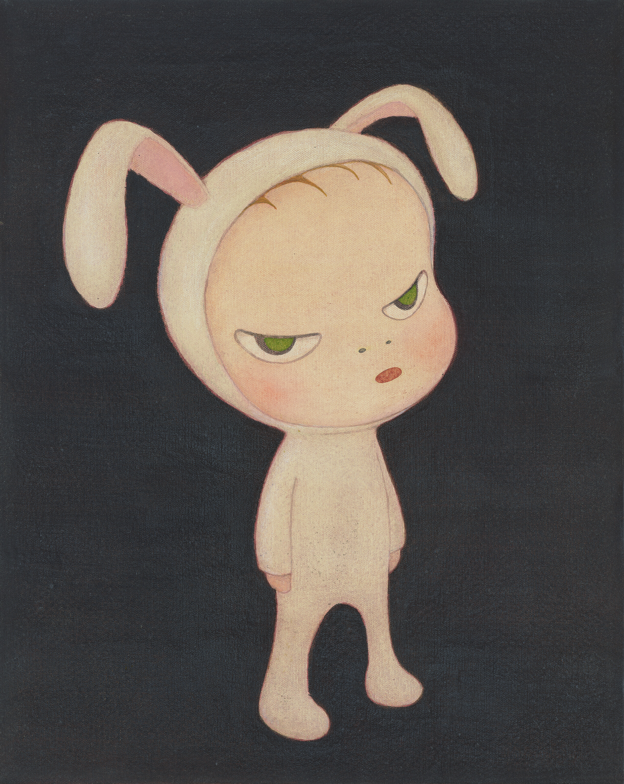 Yoshitomo Nara (b. 1959), Nowhere Bunny in Somewhere, 1998. Acrylic and graphite on canvas. 48 x 40.6 cm (19 x 16 in). Sold for HK$19,130,000&nbsp;on 28 May 2023 at Christie&rsquo;s in Hong Kong