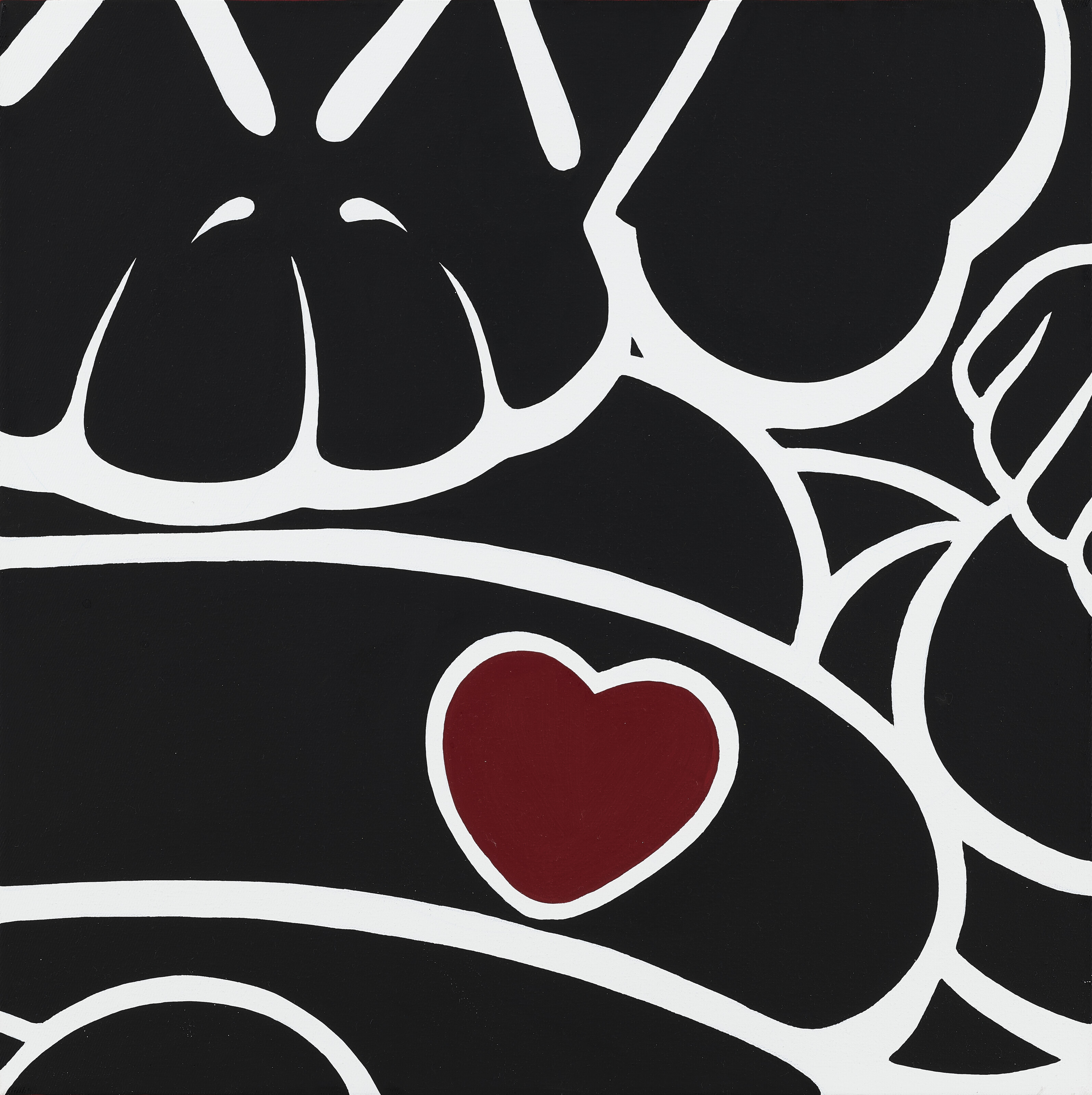 
KAWS(1974年生),《无题》,2006年作。压克力 画布。16⅛ x 16公分 (41 x 40.5英寸)。此拍品于2023年5月29日佳士得香港售出，成交价604,800港元