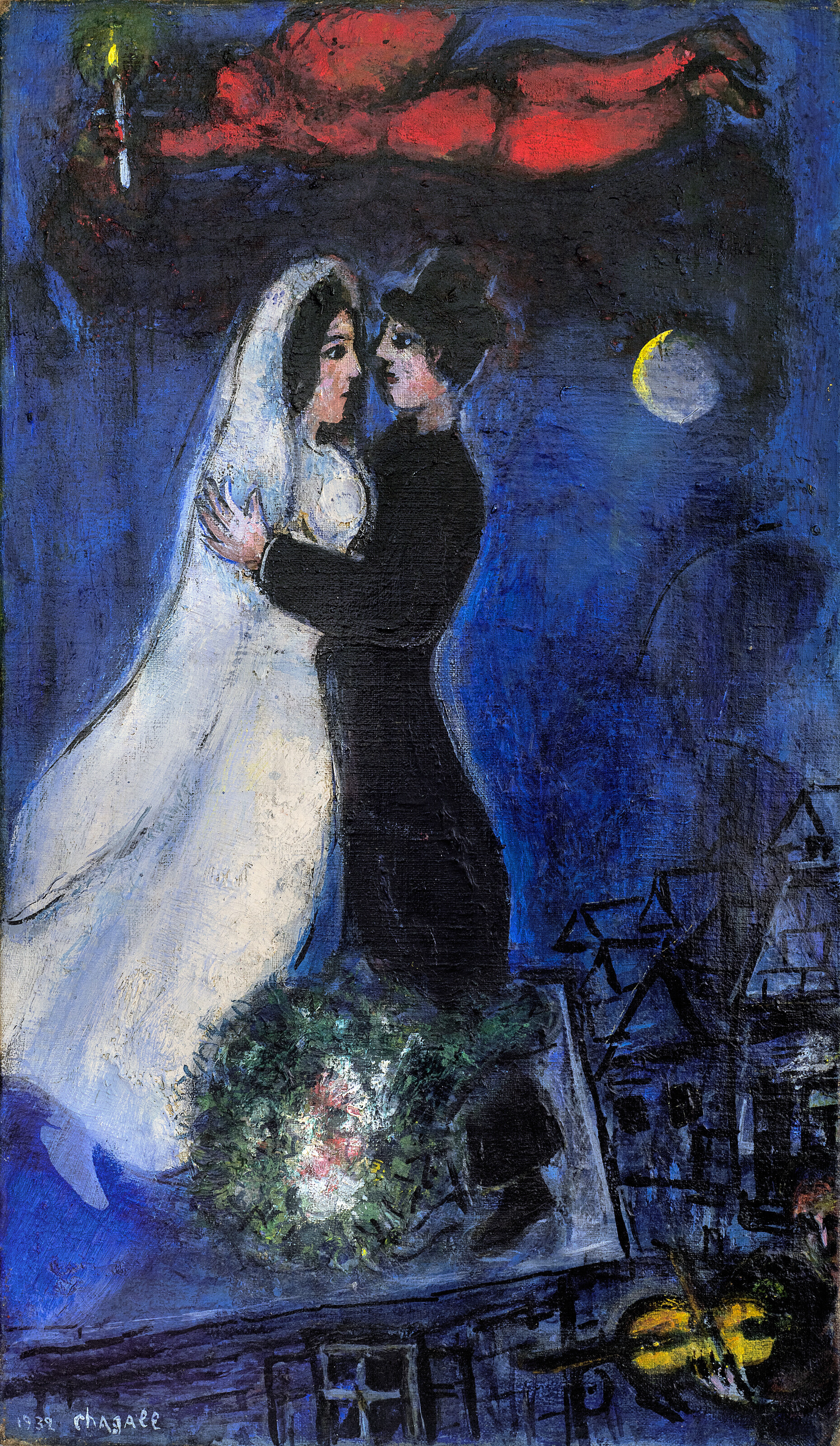 MARC CHAGALL (1887-1985), Mariés à l'ange rouge | Christie's