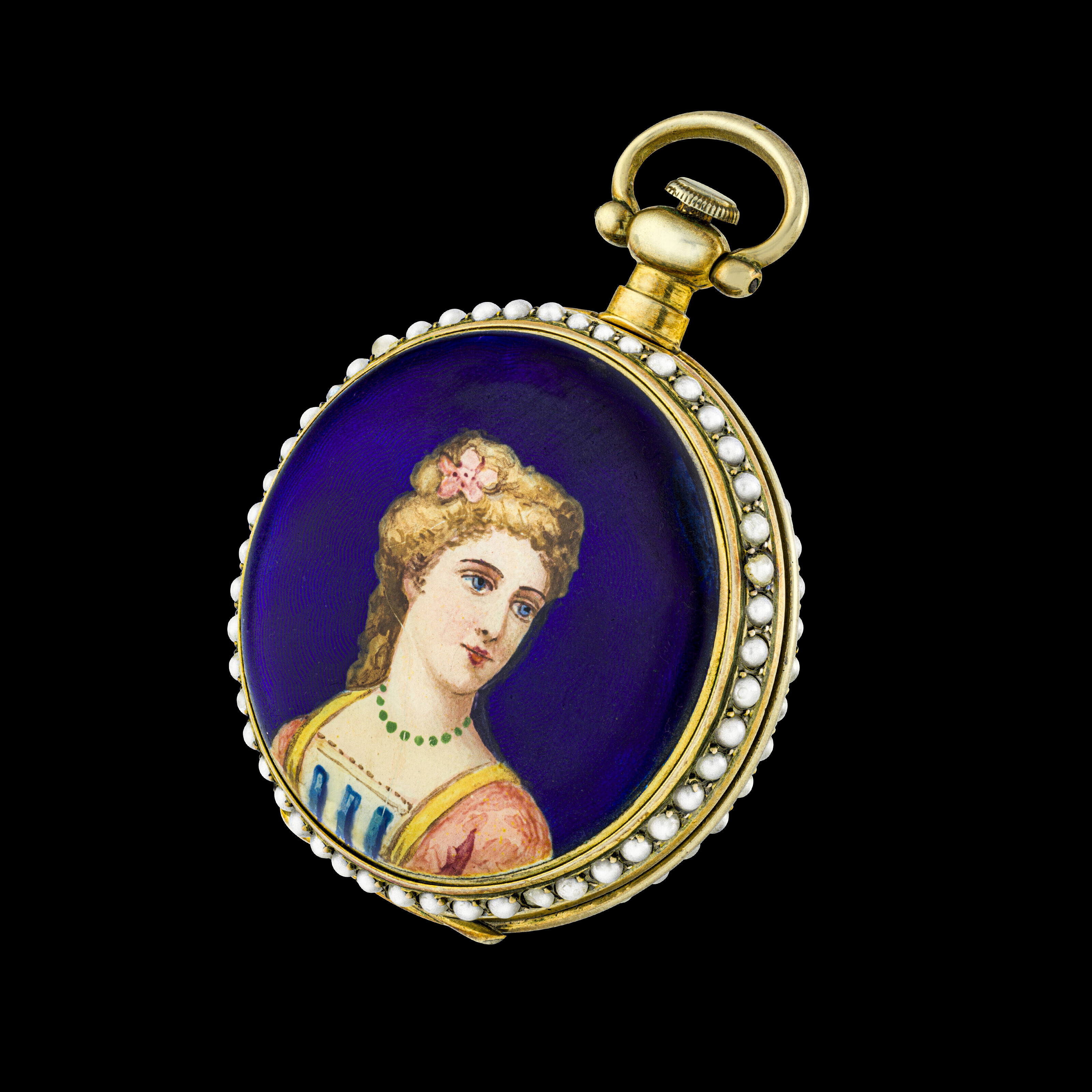 J. NEWHAM, POCKET WATCH WITH ENAMEL PAIR CASE, | Christie's