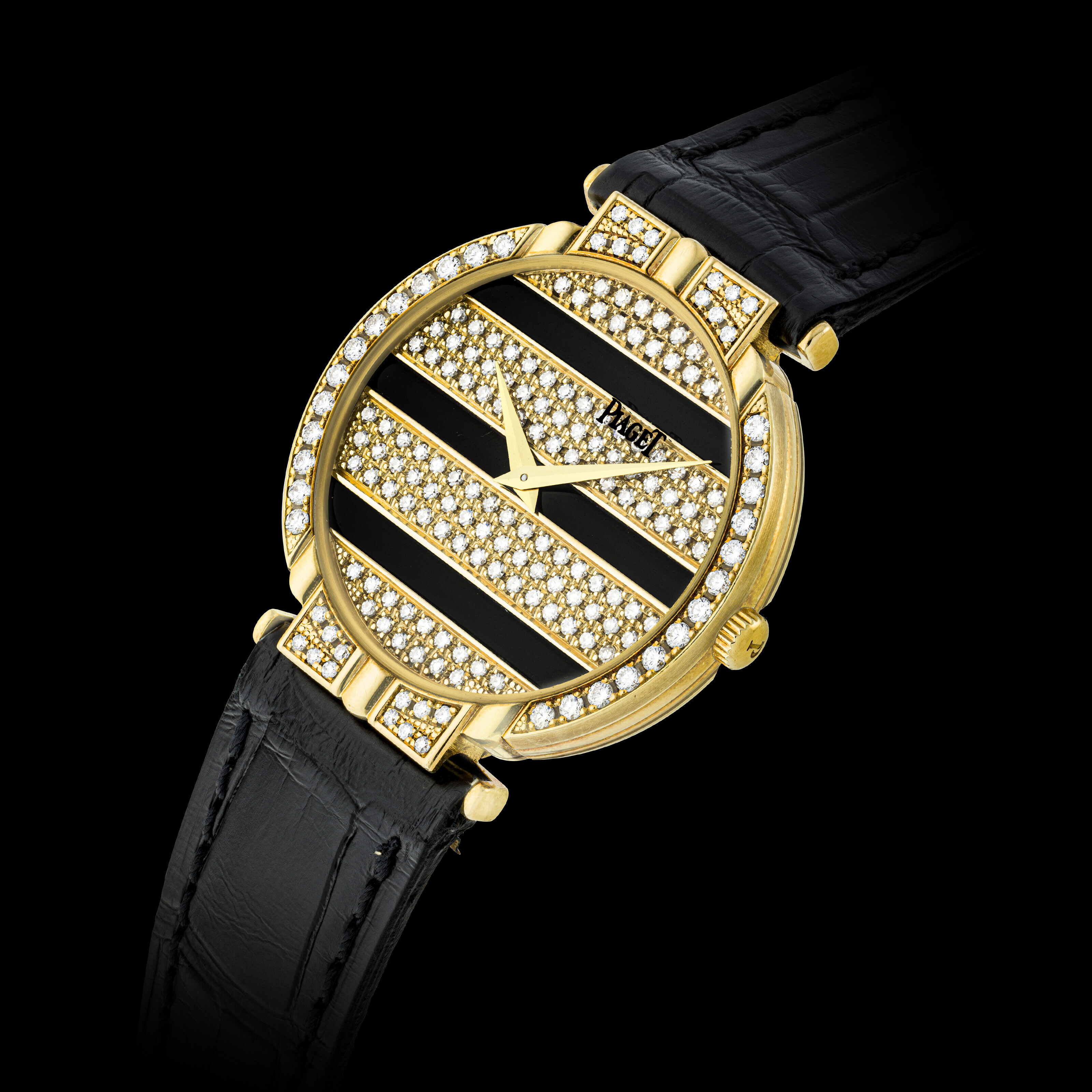 PIAGET, DIAMOND-SET AND ONYX GOLD WRISTWATCH, | Christie’s
