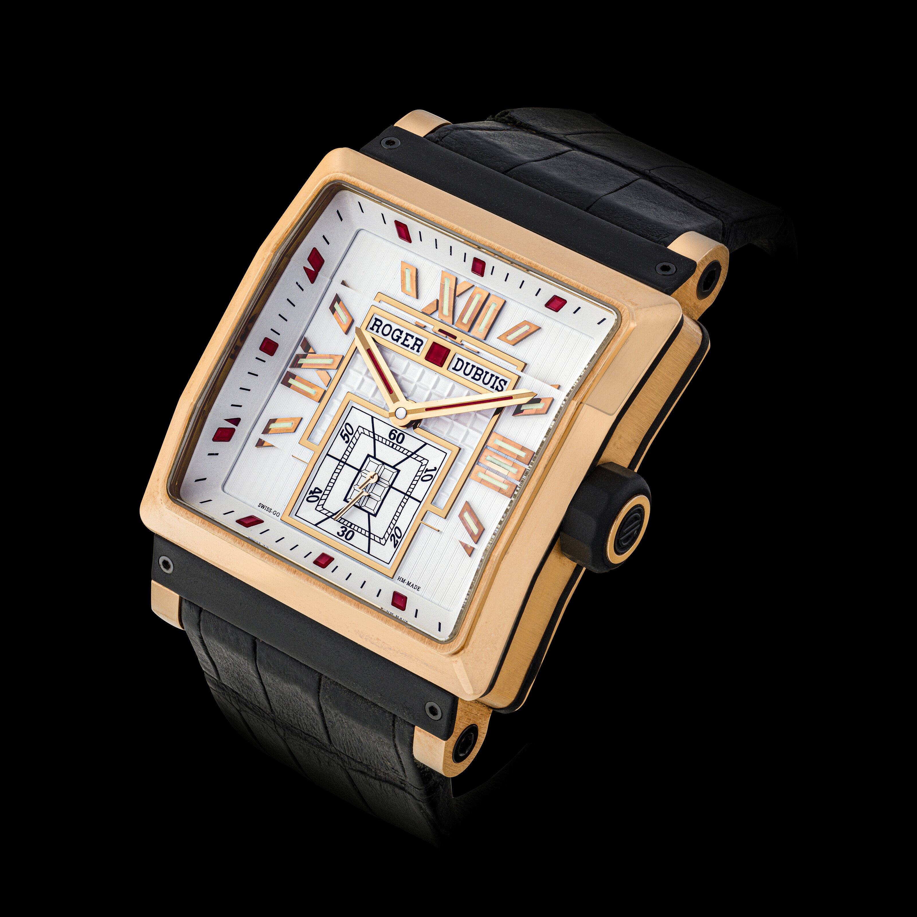ROGER DUBUIS LIMITED EDITION OF 28 PIECES PINK GOLD KING SQUARE Christie s