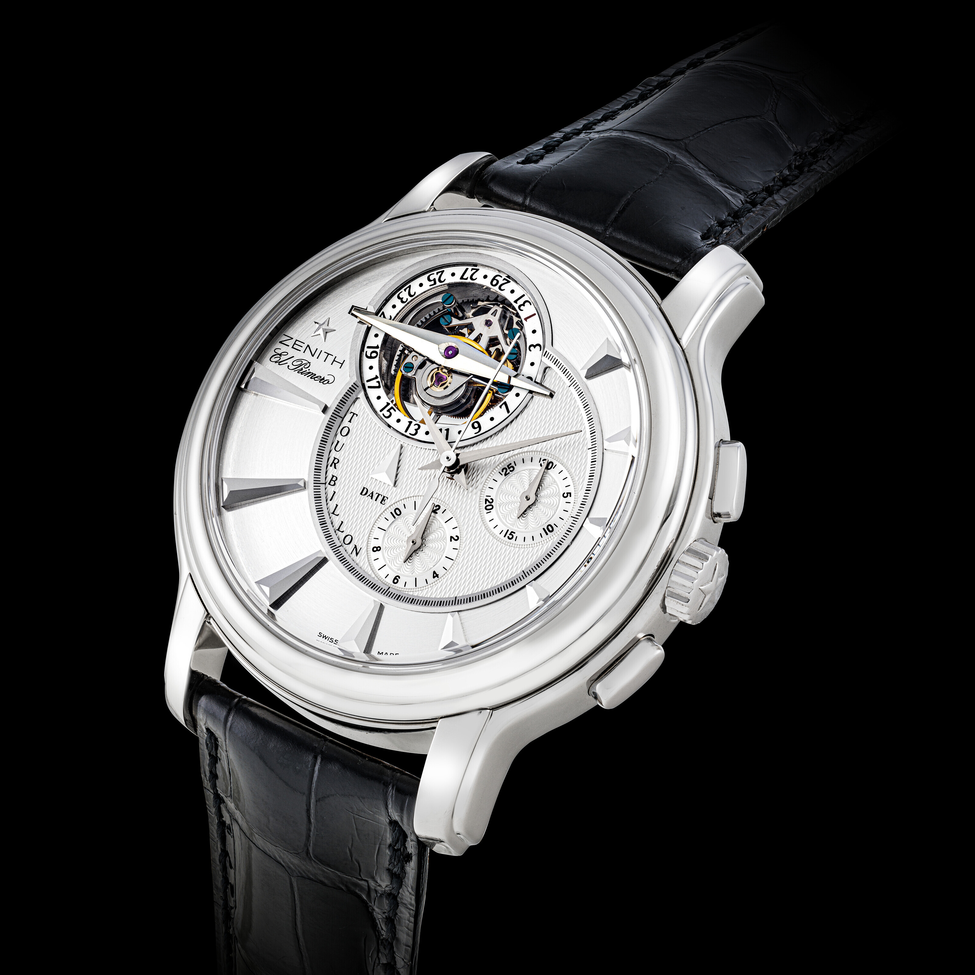 ZENITH LIMITED EDITION OF 25 PIECES PLATINUM MILLESIME 2005 EL PRIMERO TOURBILLON Christie s