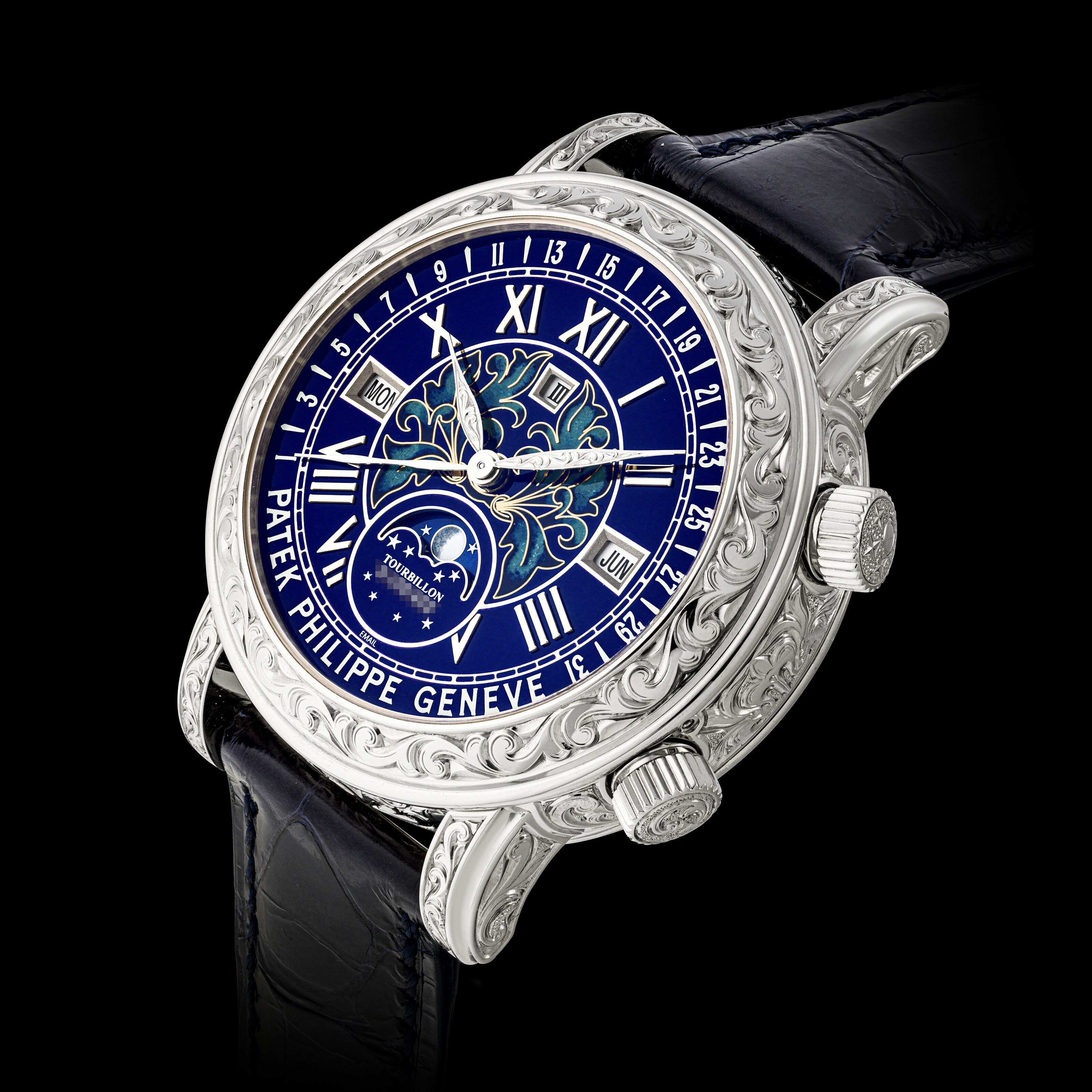 PATEK PHILIPPE GRAND COMPLICATIONS SKY MOON TOURBILLON REF. 6002G 001 Christie s