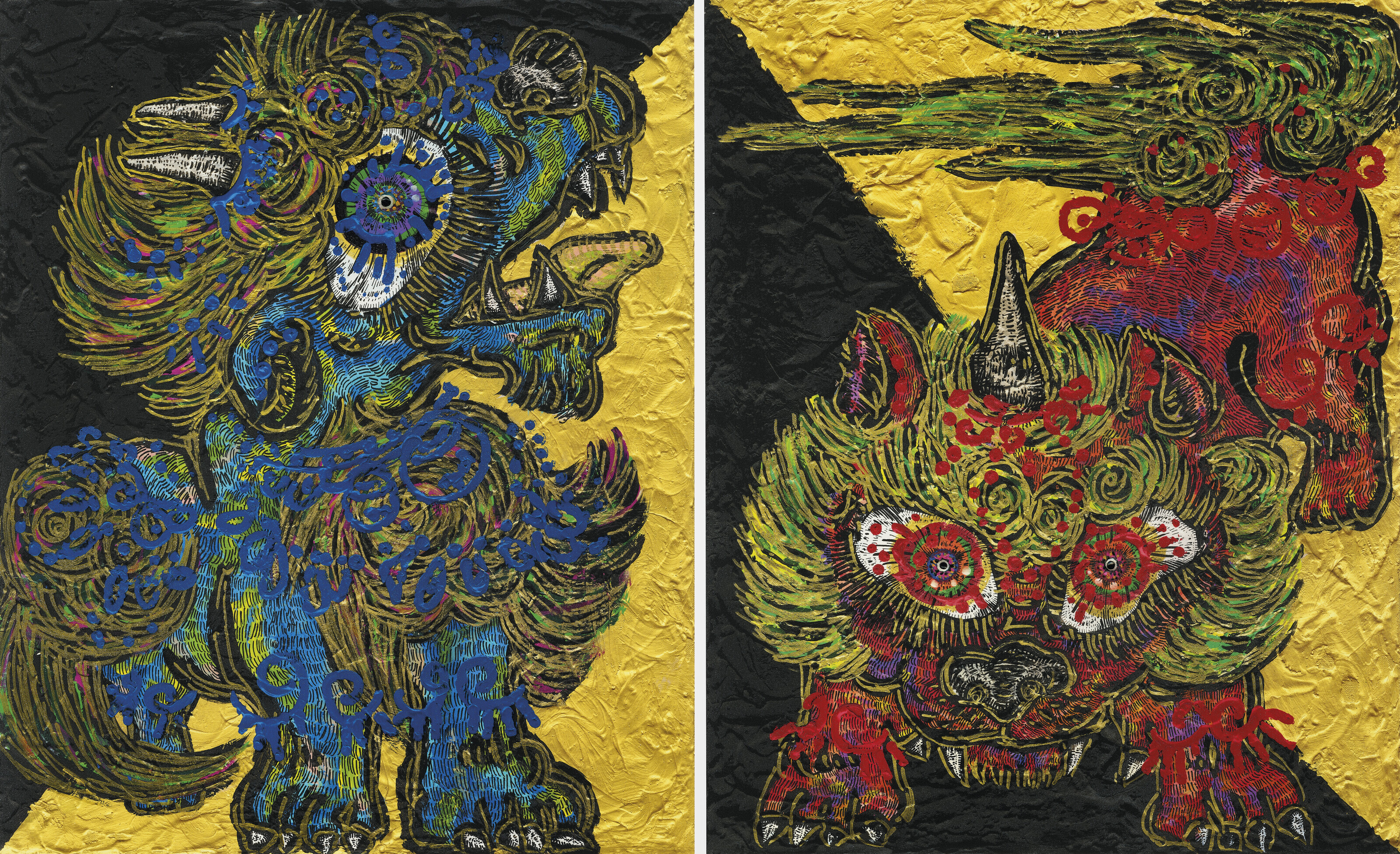 MIWA KOMATSU (B. 1984), Heaven - Guardian; & Earth - Guardian 