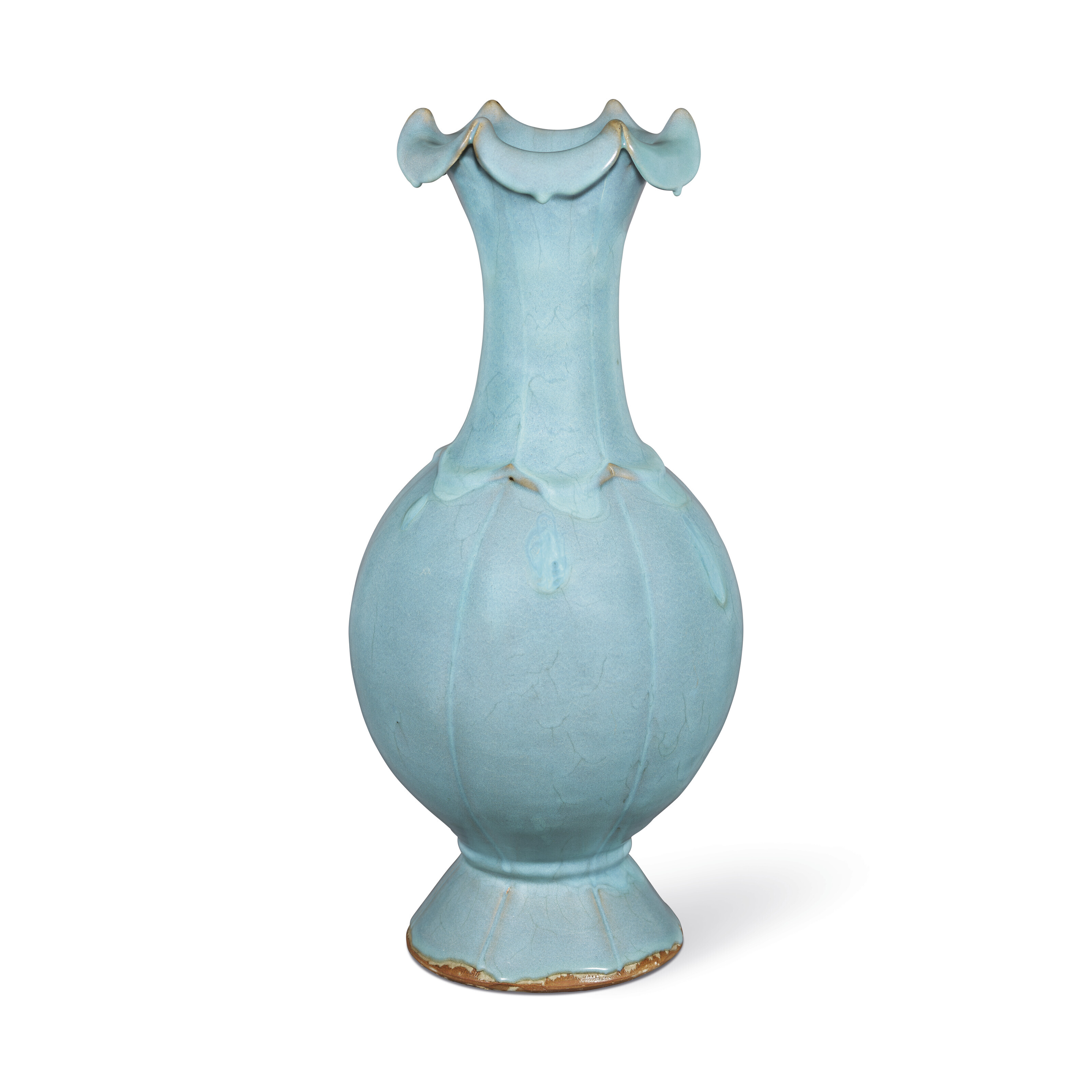 金/元鈞窯天藍釉花口長頸大瓶, JIN-YUAN DYNASTY (1115-1368) | Christie's