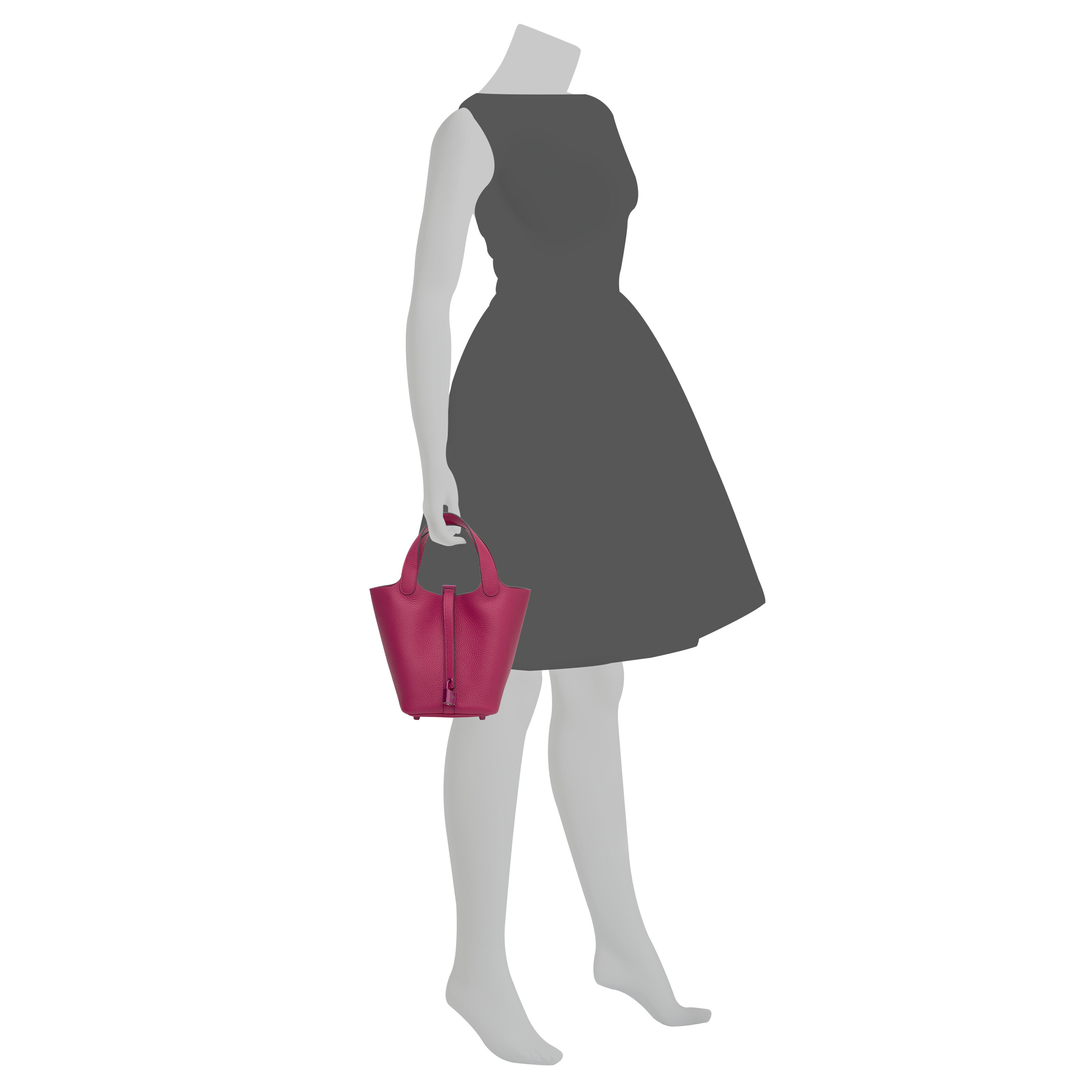 A LIMITED EDITION ROSE MEXICO CLÉMENCE LEATHER PICOTIN LOCK