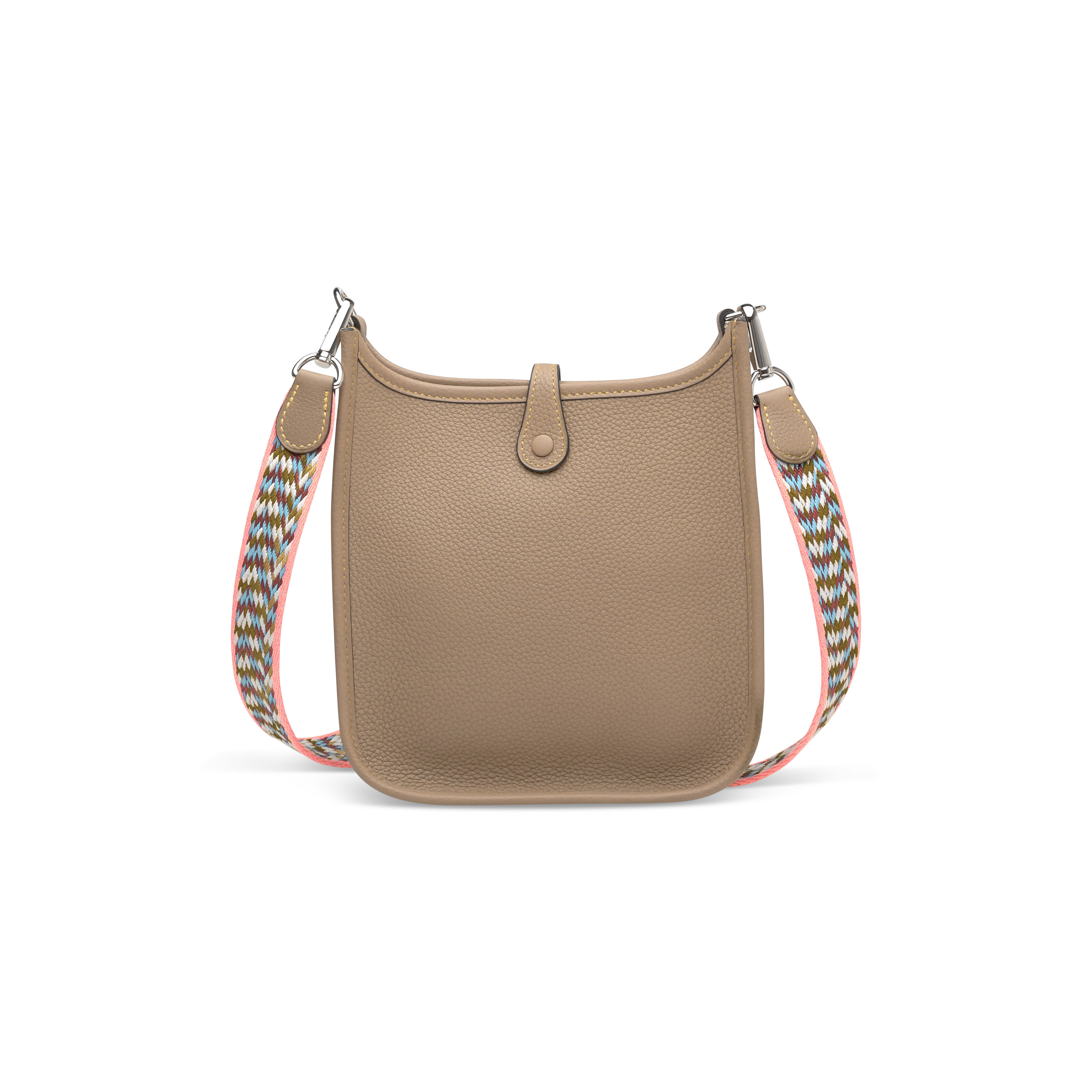 A BEIGE DE WEIMAR MAURICE LEATHER MINI ÉVELYNE 16 WITH PALLADIUM