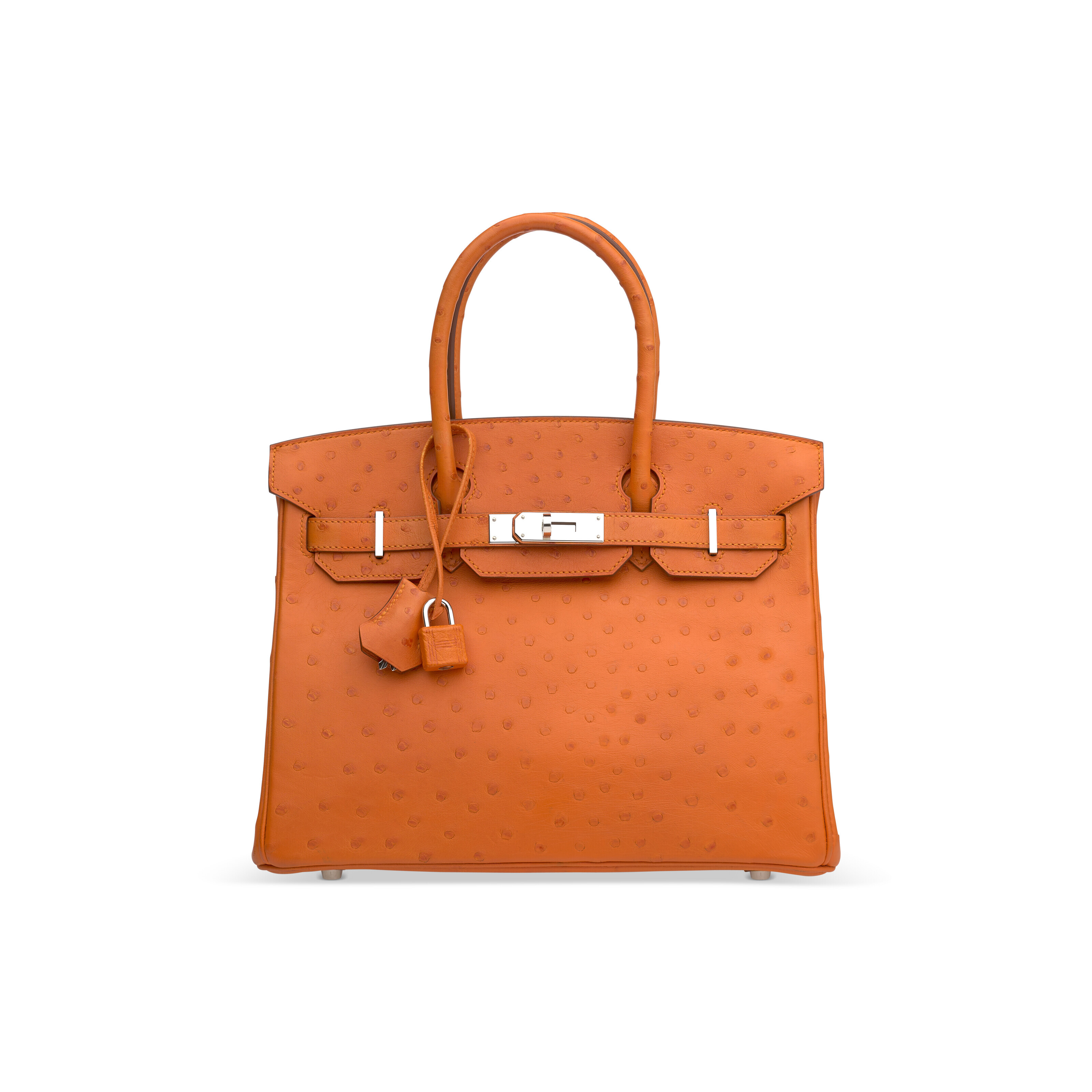 Orange ostrich birkin store