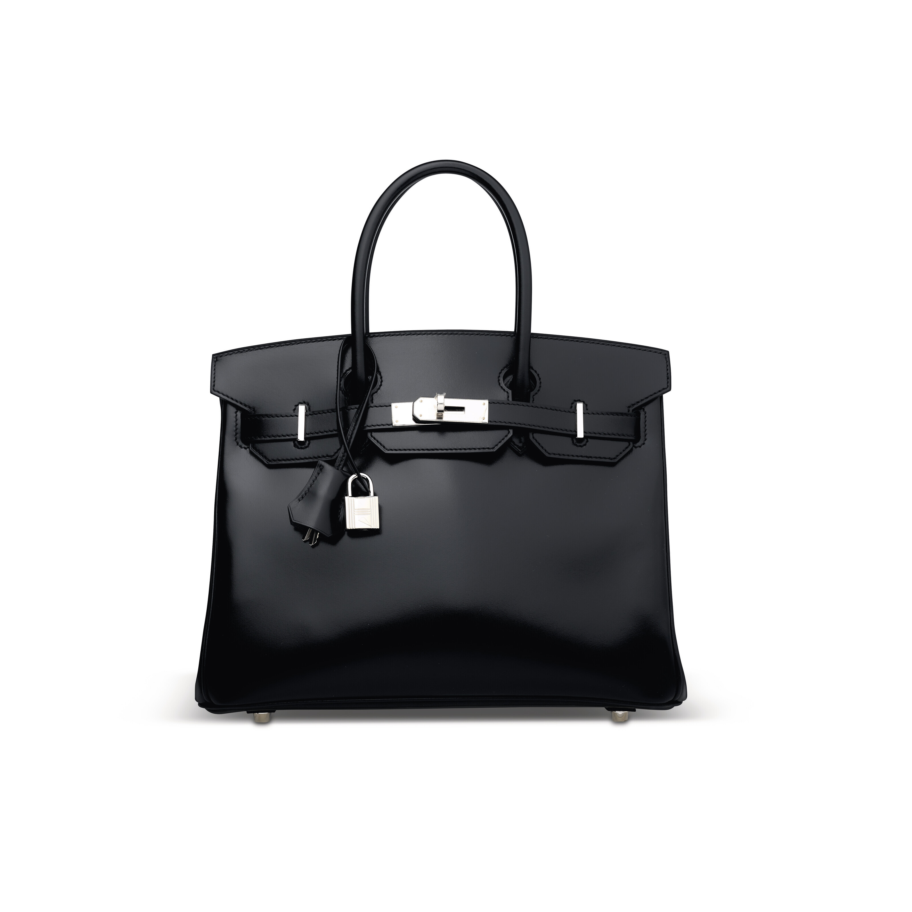 A BLACK CALF BOX LEATHER BIRKIN 30 WITH PALLADIUM HARDWARE, HERMÈS