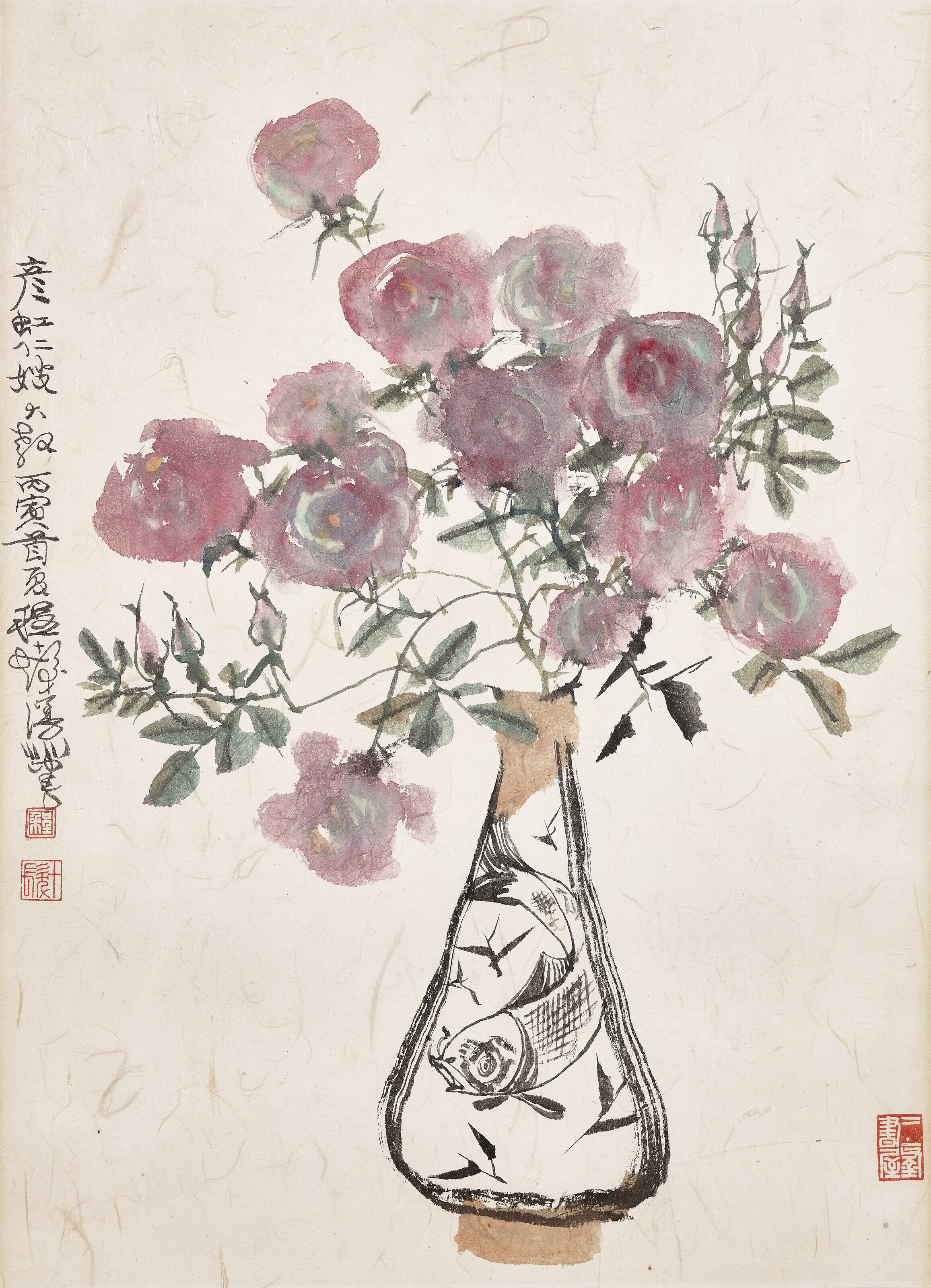 CHENG SHIFA (1921-2007), Roses | Christie’s
