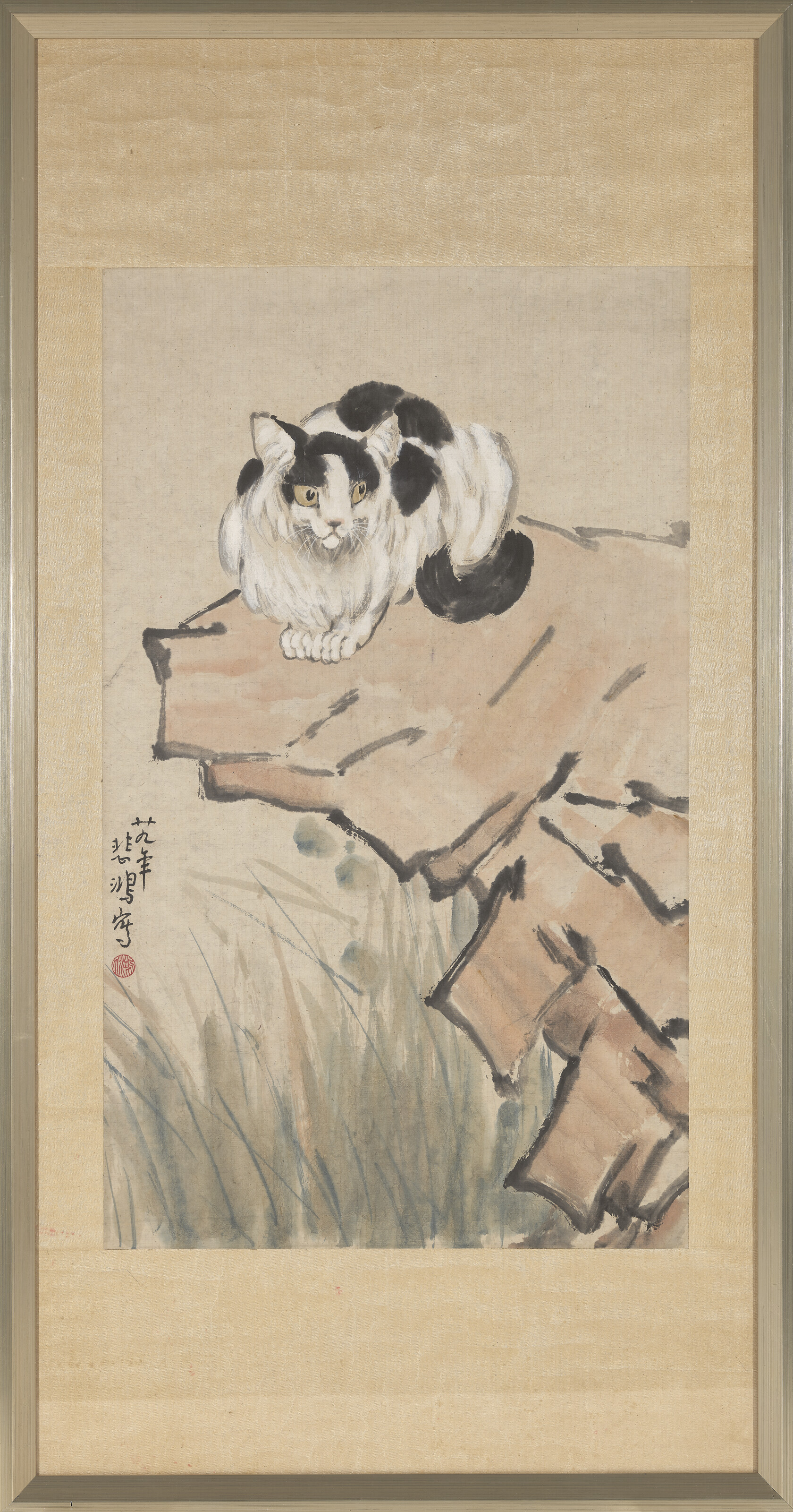 XU BEIHONG (1895-1953), Cat on Rock | Christie's