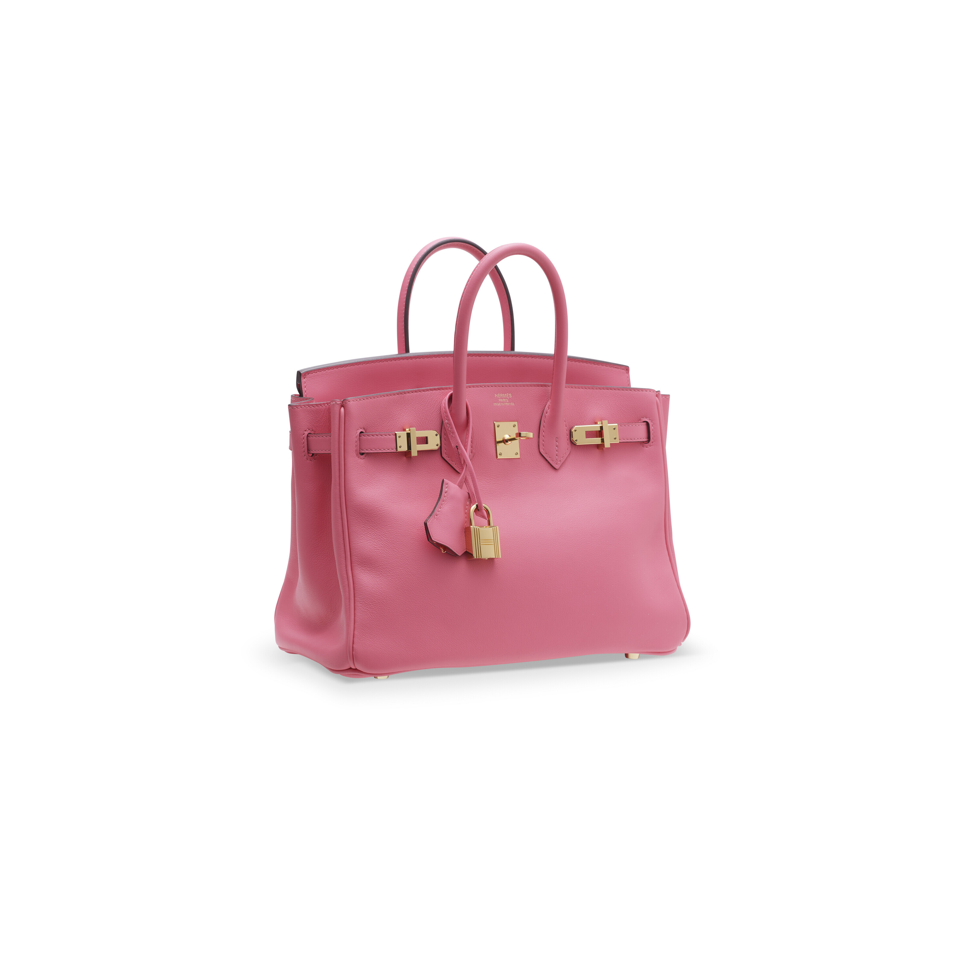 A ROSE AZALEE SWIFT LEATHER BIRKIN 25 WITH GOLD HARDWARE HERMES 2017 Christie s