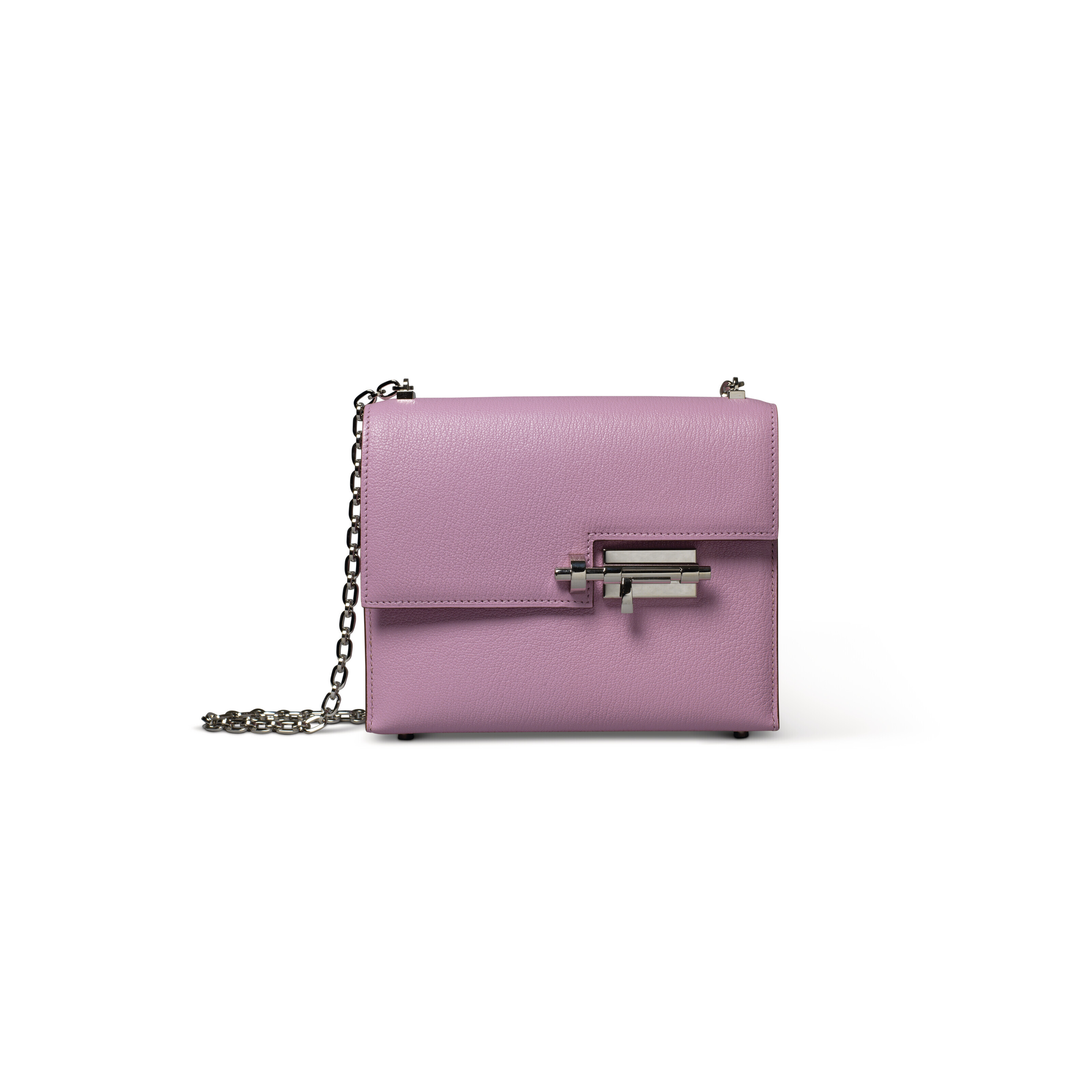A MAUVE SYLVESTRE CHEVRE LEATHER MINI VERROU CHAINE 17 WITH PALLADIUM HARDWARE HERMES 2019 Christie s