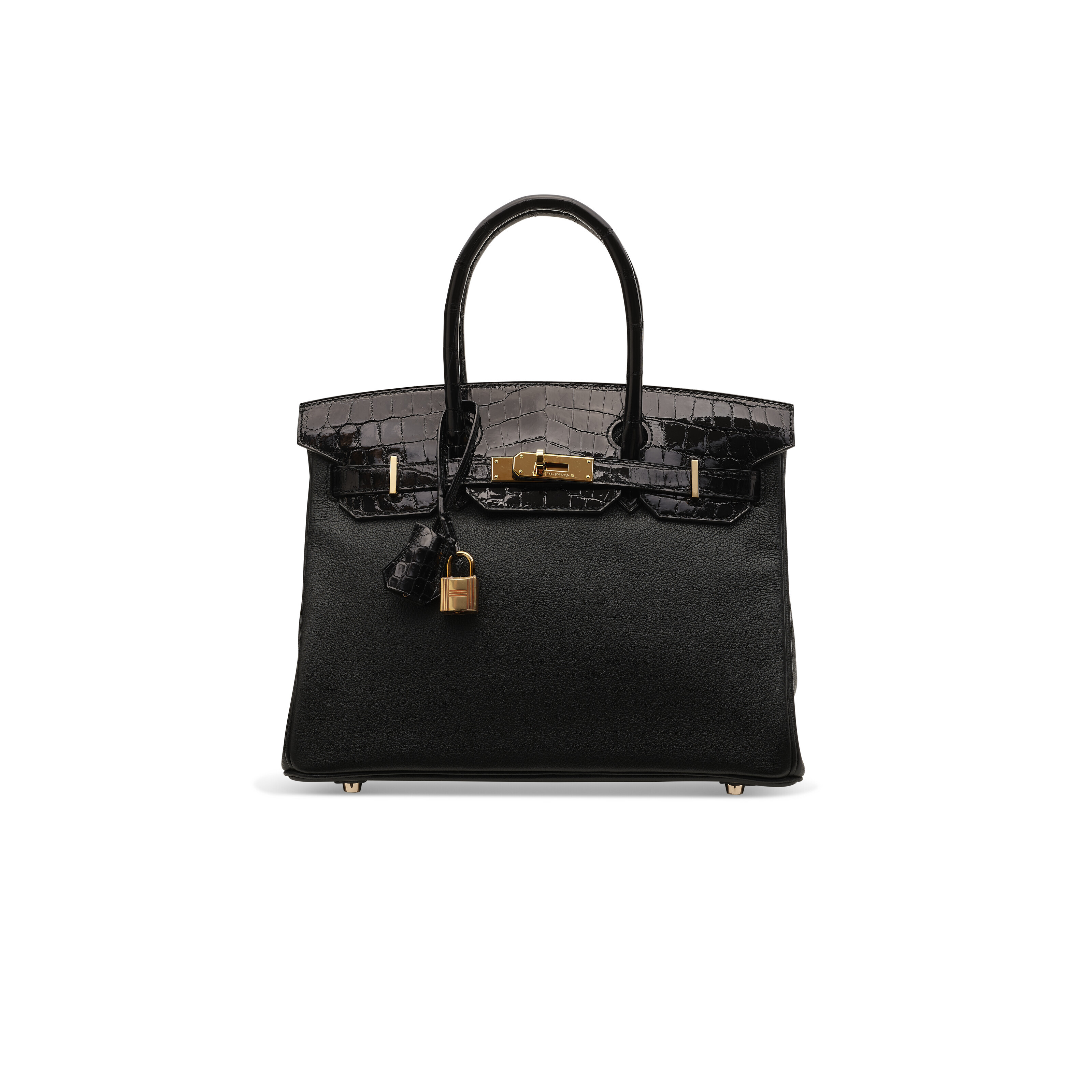 A LIMITED EDITION SHINY BLACK NILOTICUS CROCODILE NOVILLO LEATHER TOUCH BIRKIN 30 WITH ROSE GOLD HARDWARE HERMES 2019 Christie s
