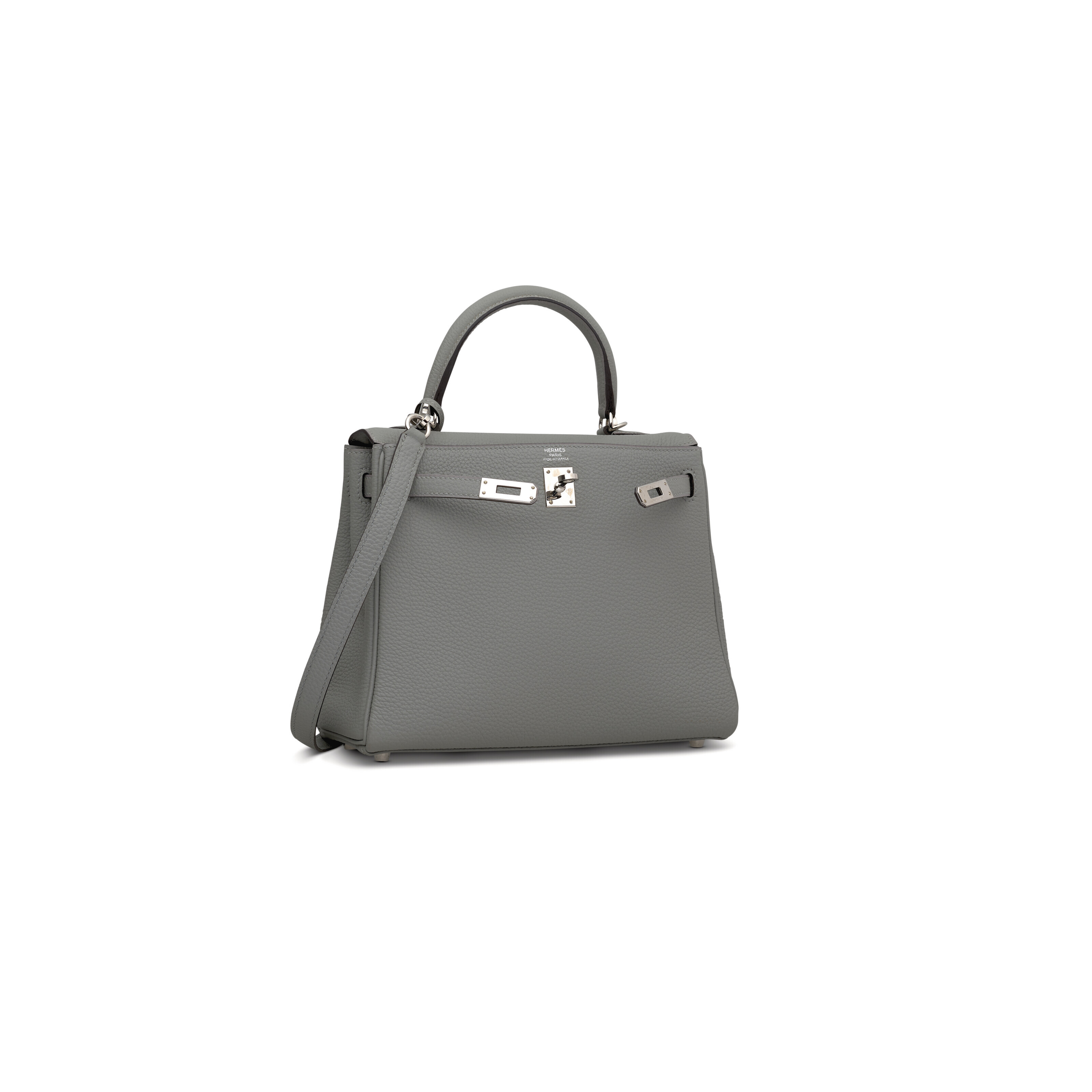 A GRIS MOUETTE TOGO LEATHER RETOURNE KELLY 25 WITH PALLADIUM HARDWARE HERMES 2017 Christie s