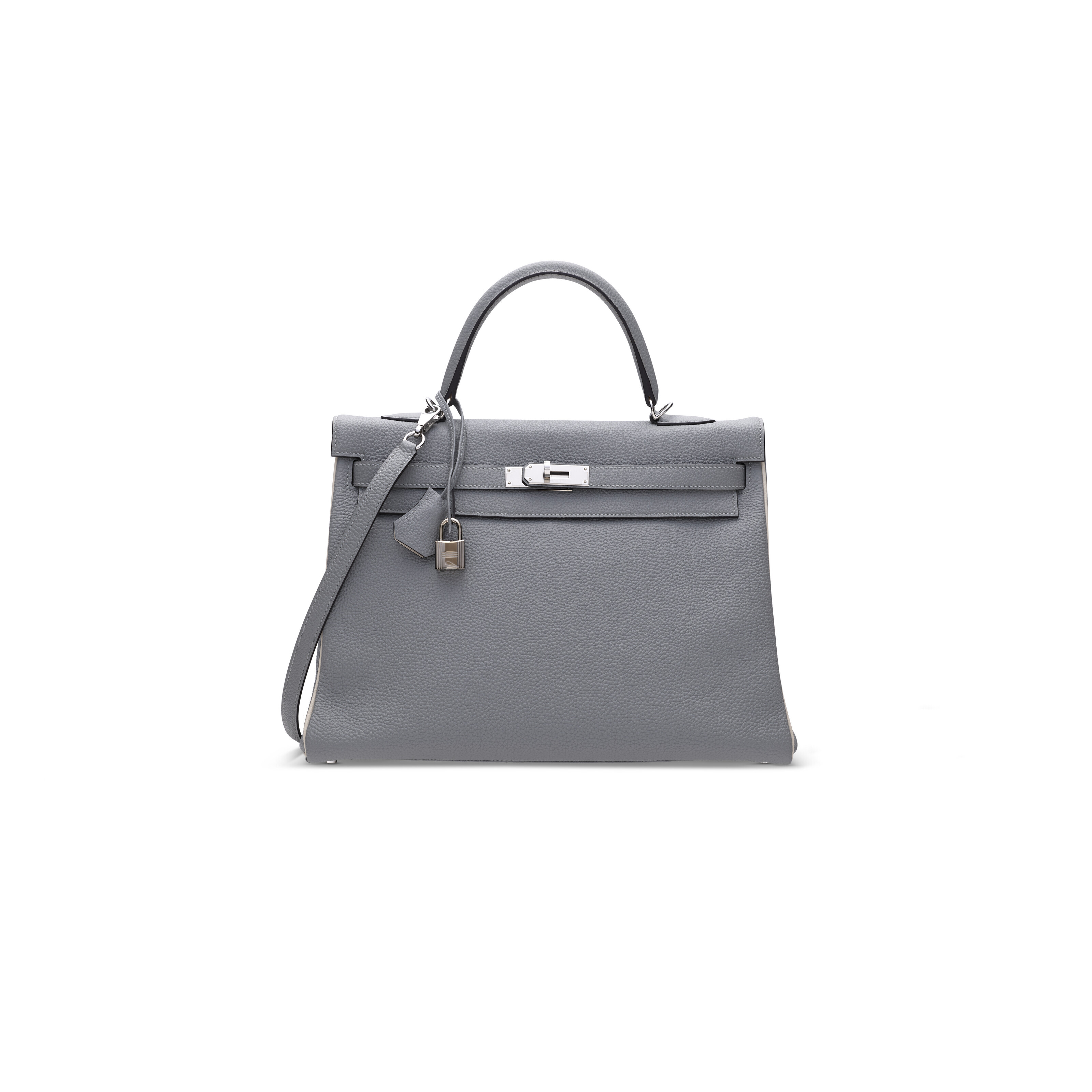A MATTE GRIS NÉVÉ ALLIGATOR MINI KELLY 20 II WITH PALLADIUM