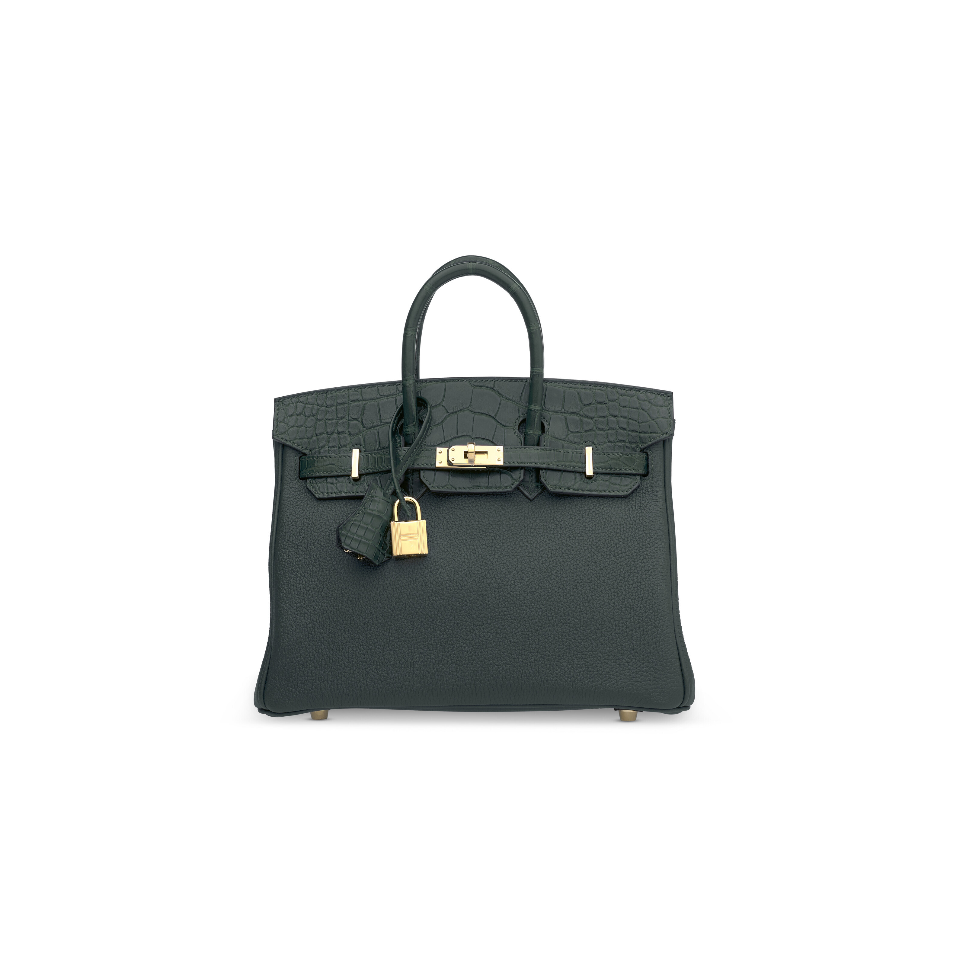 Hermes Birkin Bag Crocodile Leather Gold Hardware In Black