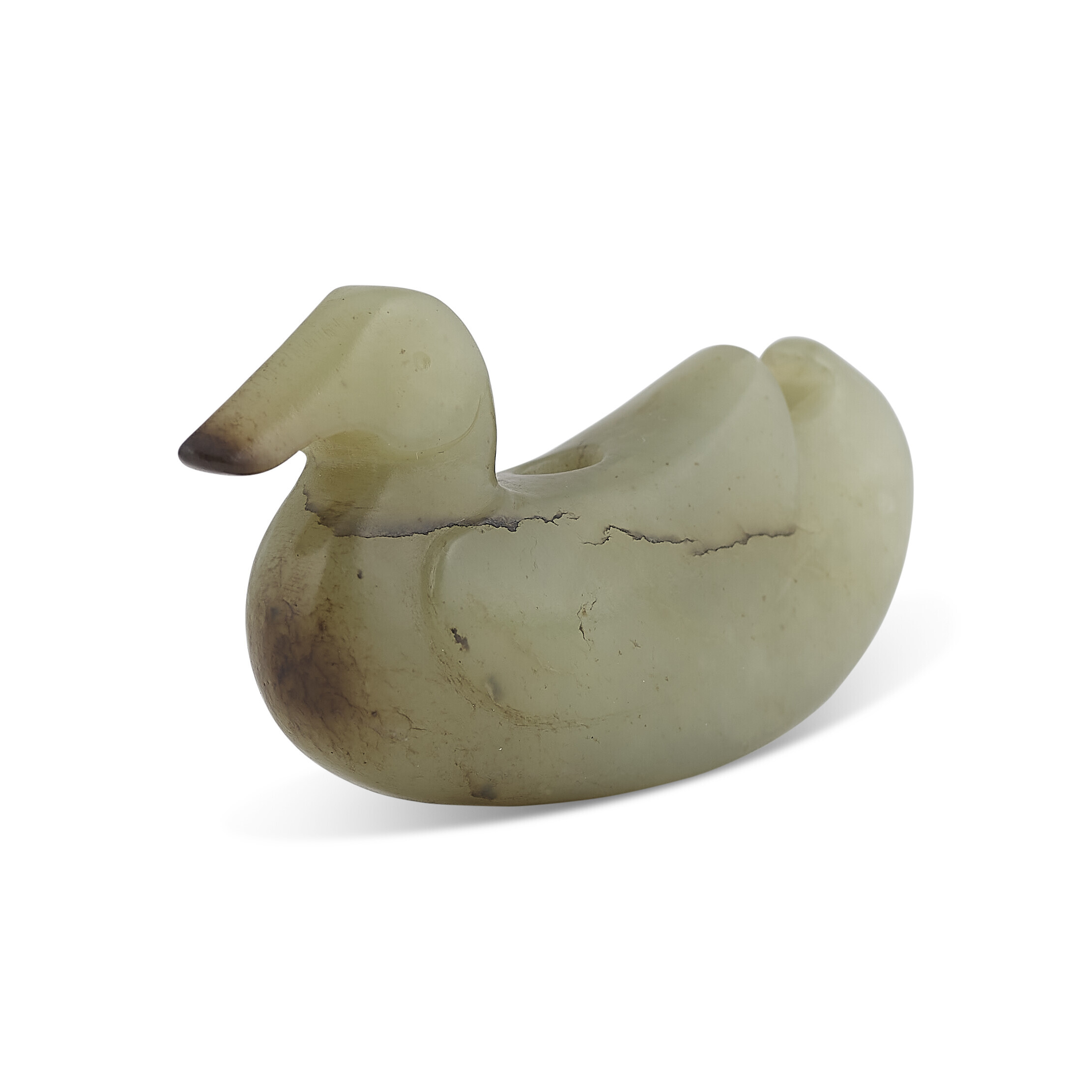 A YELLOW JADE 'MANDARIN DUCK' PENDANT, SONGMING DYNASTY (9601644