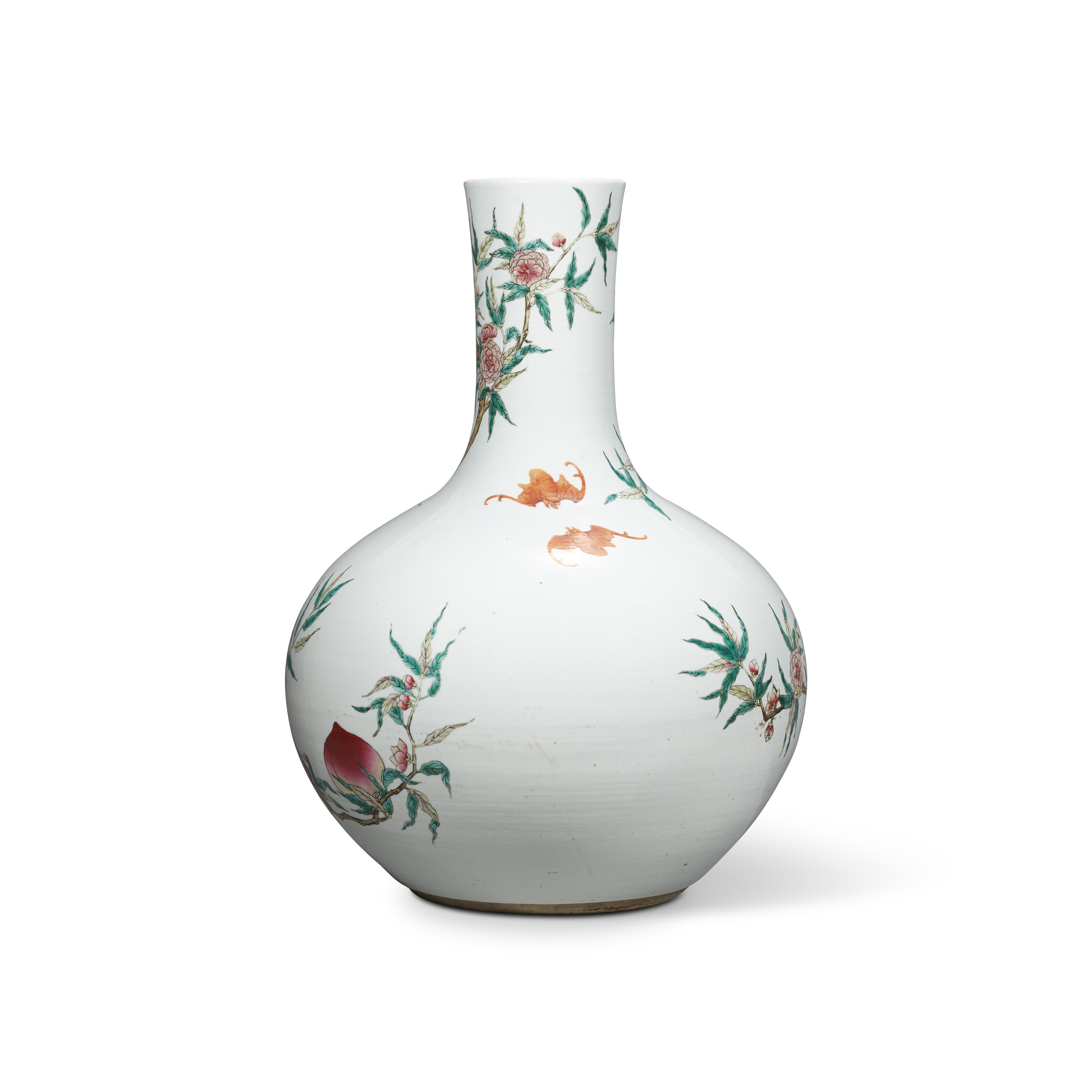 清光緒粉彩九桃紋天球瓶, GUANGXU PERIOD (1875-1908) | Christie