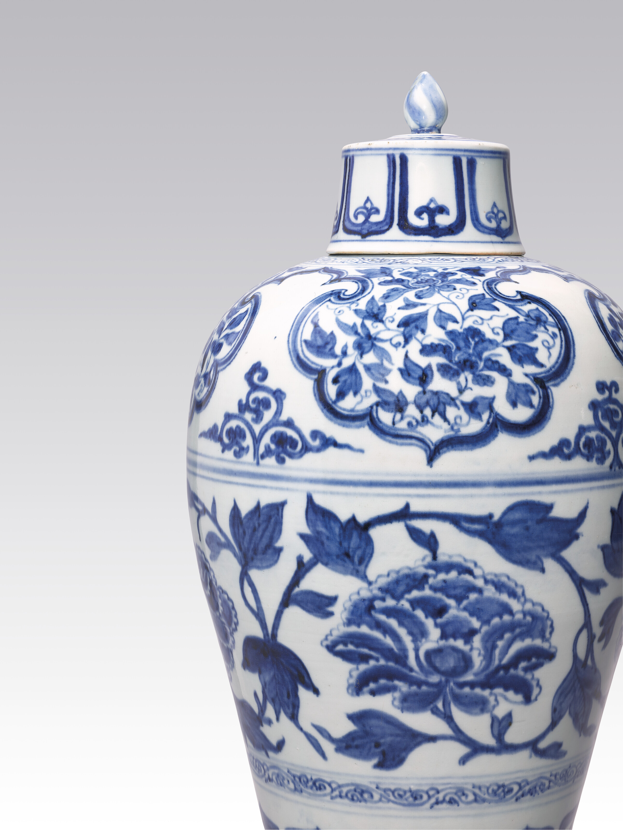 骨董品   元青花纏枝蓋缶 骨董品 元青花纏枝蓋缶 骨董品 元青花纏枝蓋缶