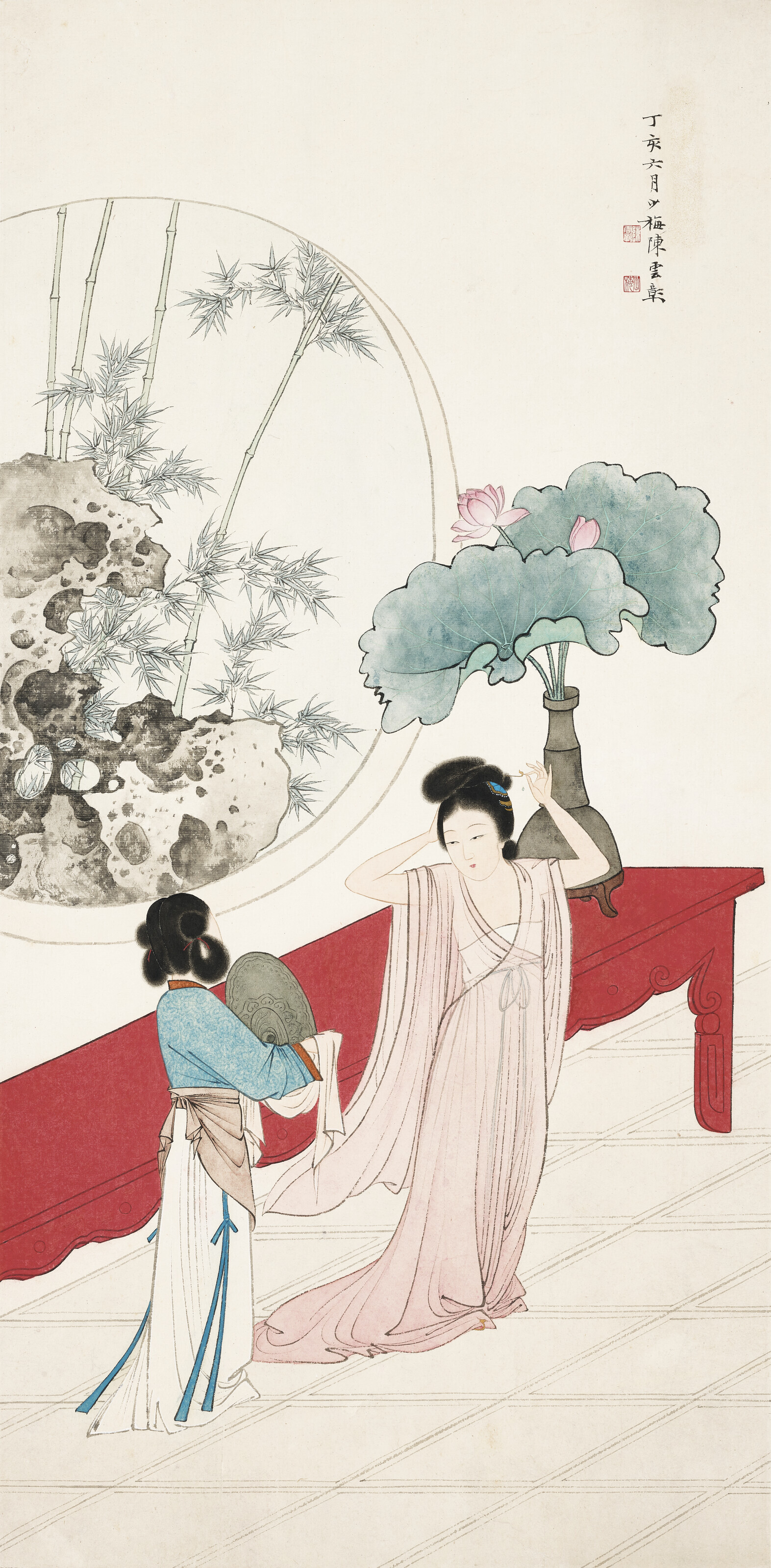 Catalog image of Lady Dressing in Front of a Mirror