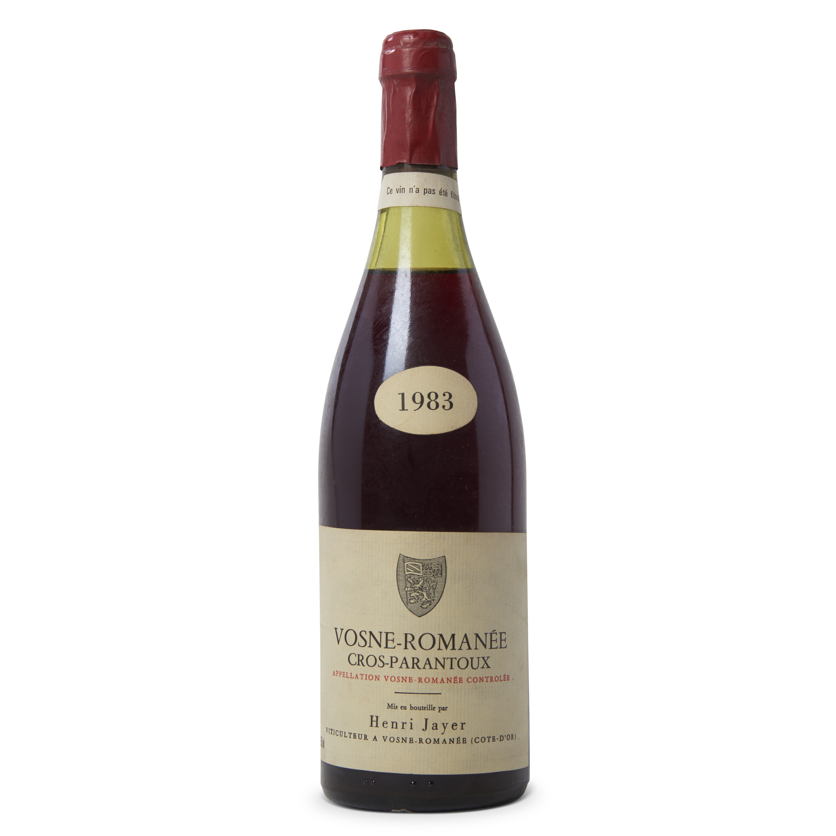 【空瓶】Henri Jayer Vosne-Romanée 1983 Henri Jayer, Vosne-Romanée Les Brûlées 1985 | Christie's