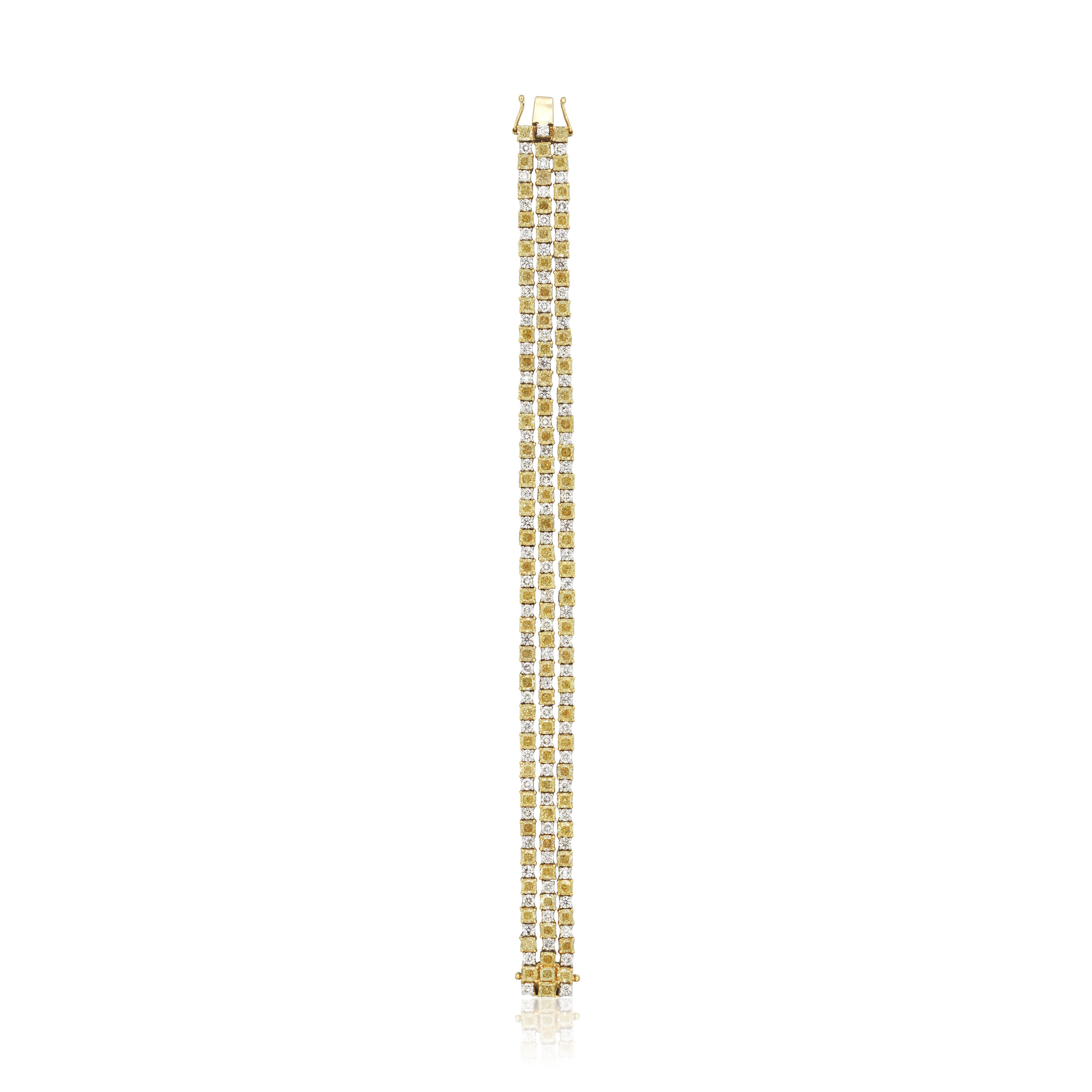 Catalog image of COLOURED DIAMOND AND DIAMOND BRACELET