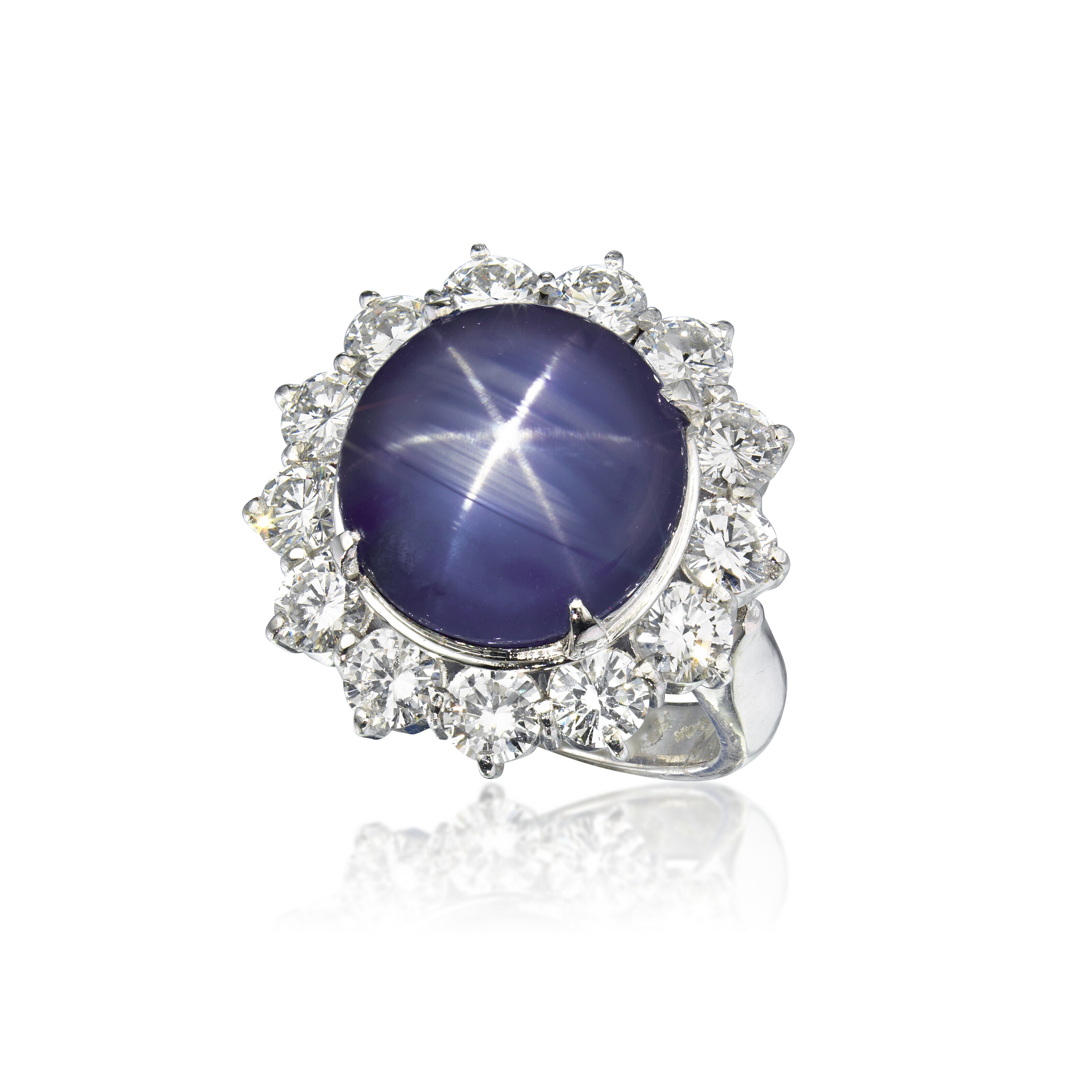 Catalog image of STAR SAPPHIRE AND DIAMOND RING