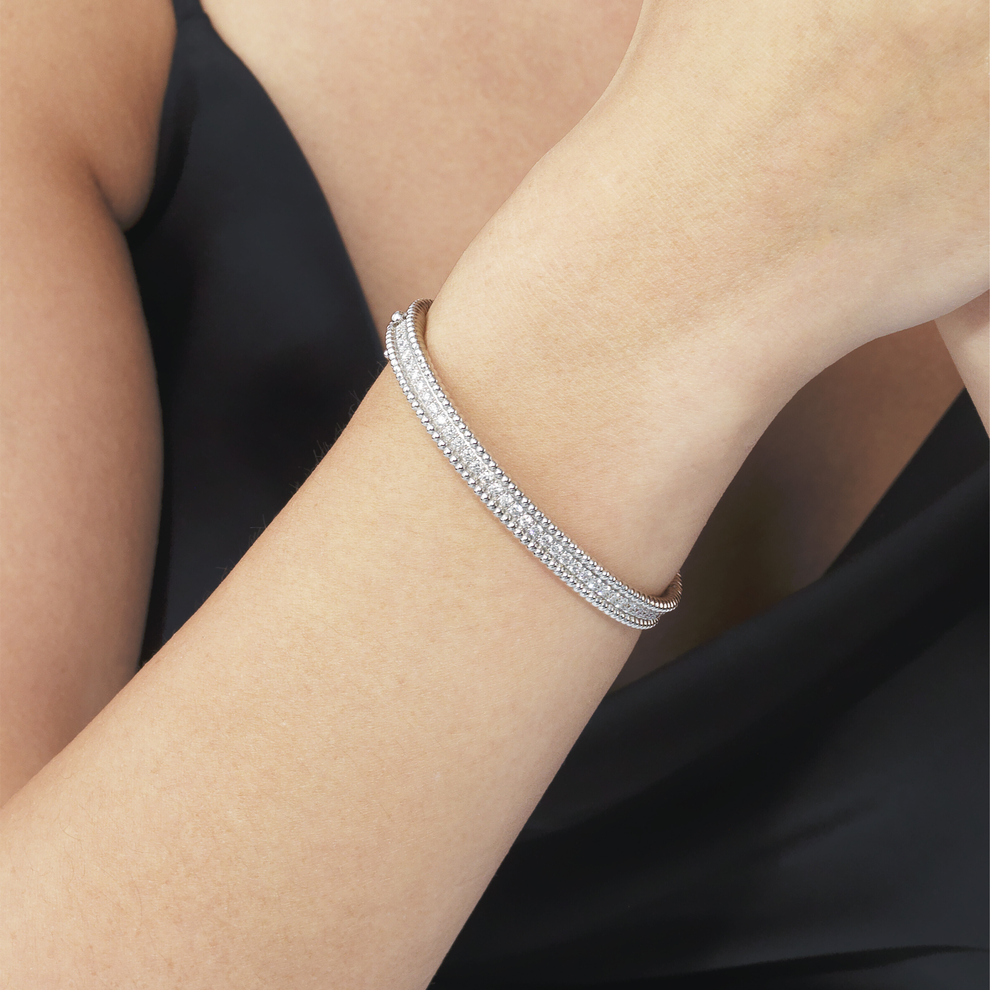 VAN CLEEF ARPELS PERLEE DIAMOND BRACELET Christie s