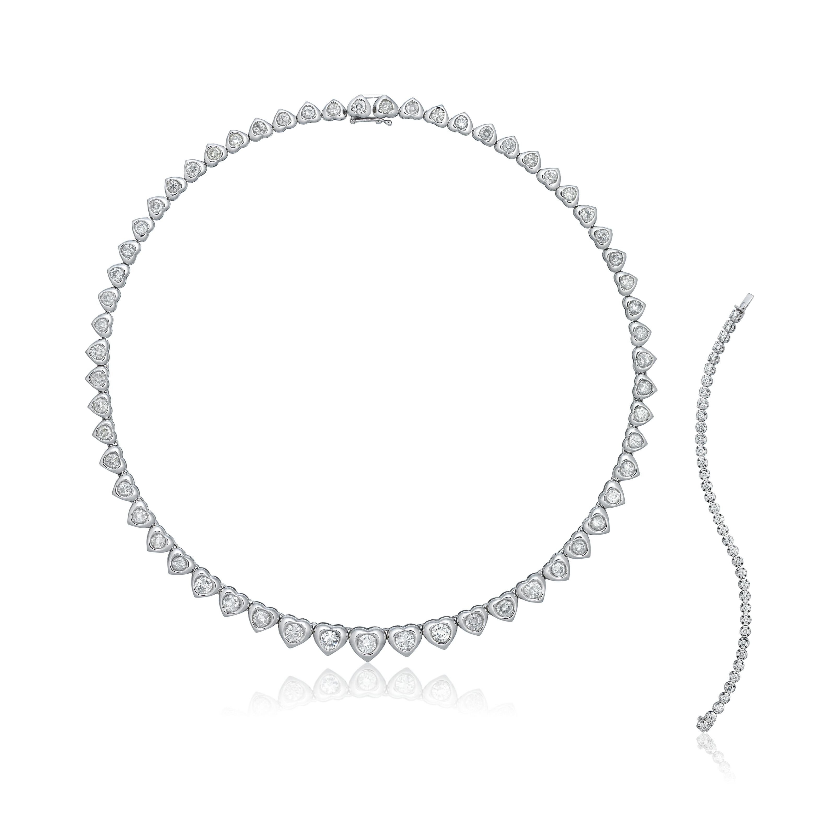 DIAMOND NECKLACE AND BRACELET SET, Christie’s
