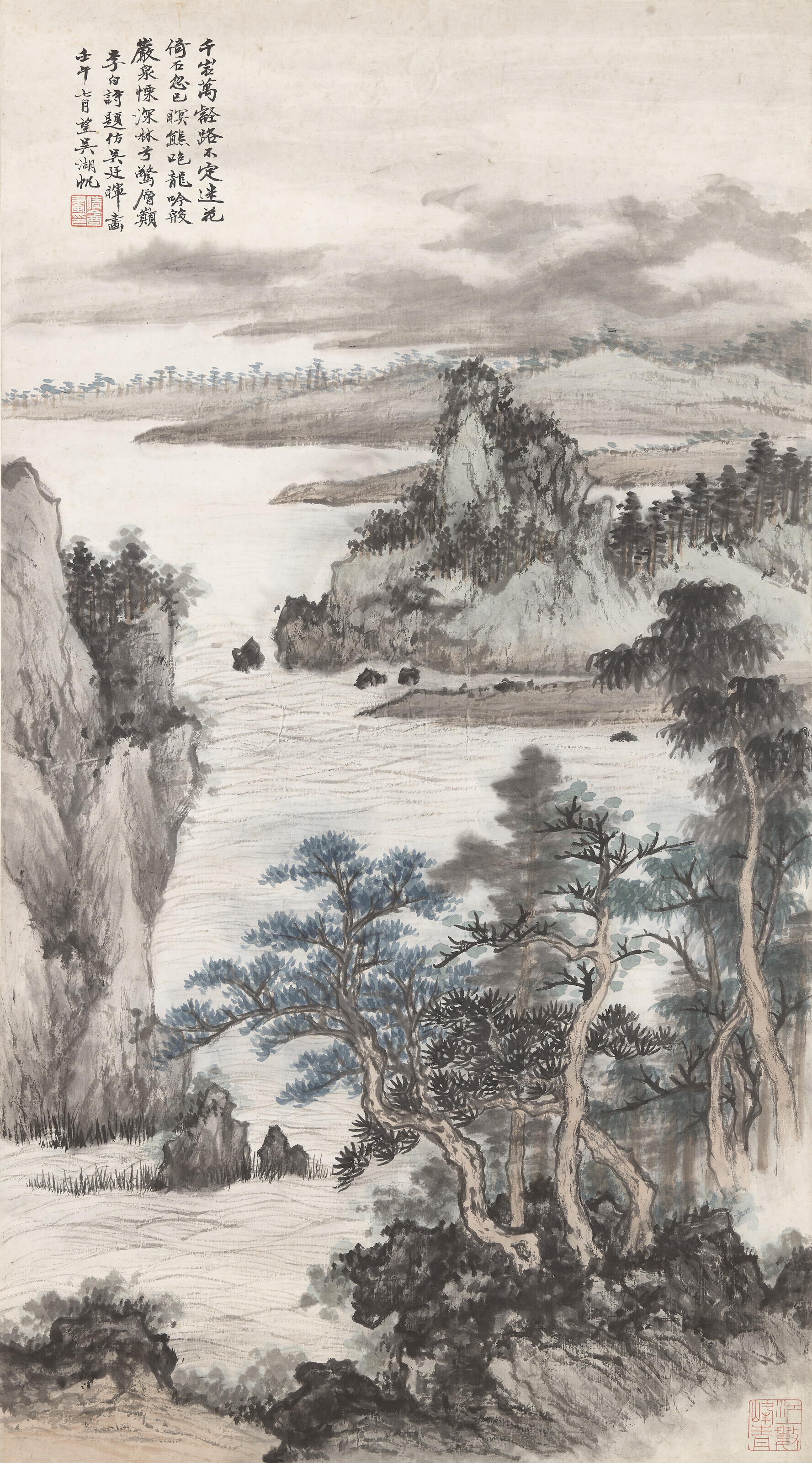 WU SHIXIAN (1845-1916), Boating on Lake / Snowscape | Christie's