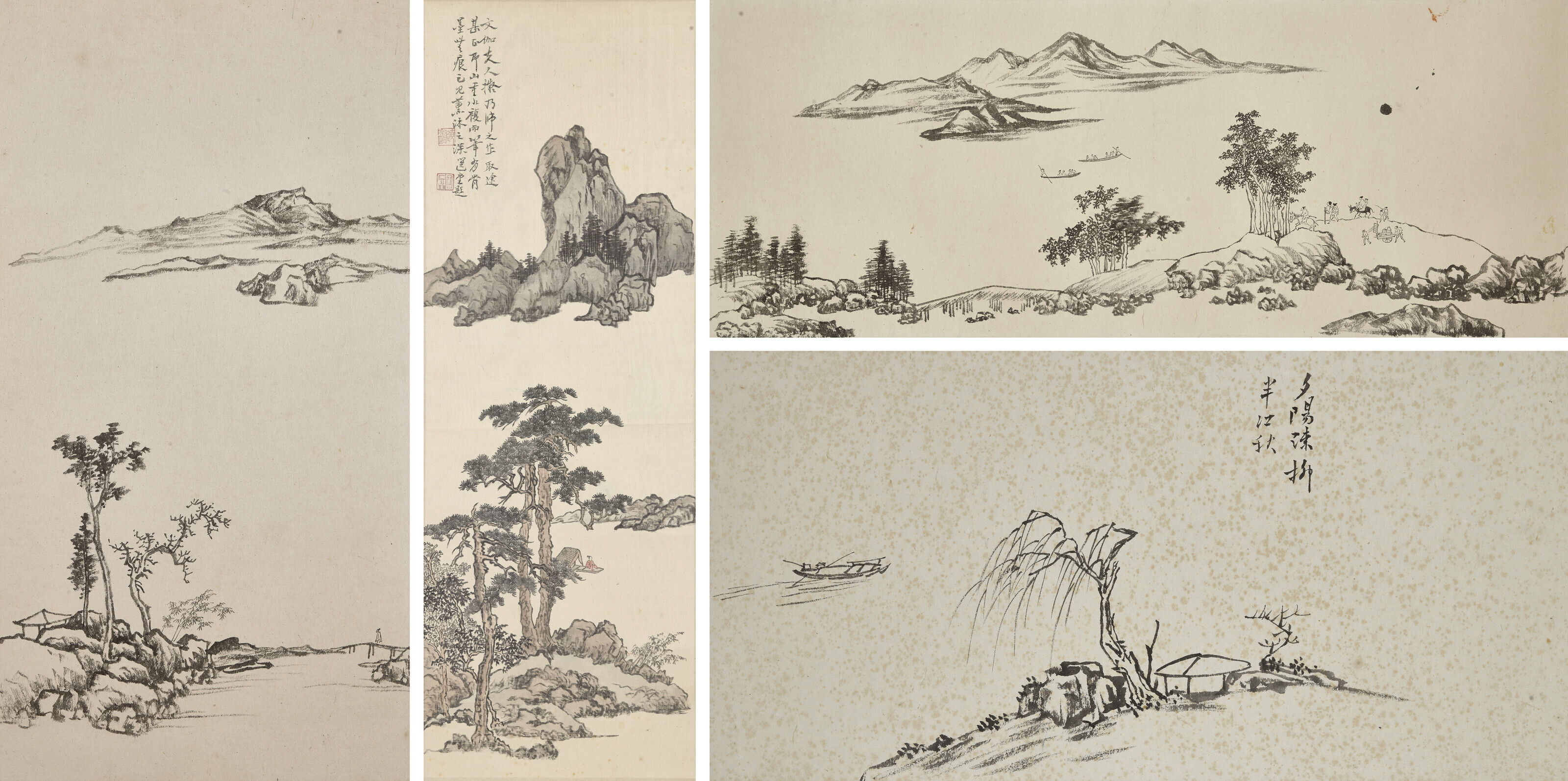 [中国の人]：[傅儒・水墨人物図・紙本]／中国字画 溥儒（1896-1963）, 簡筆畫冊| Christie's