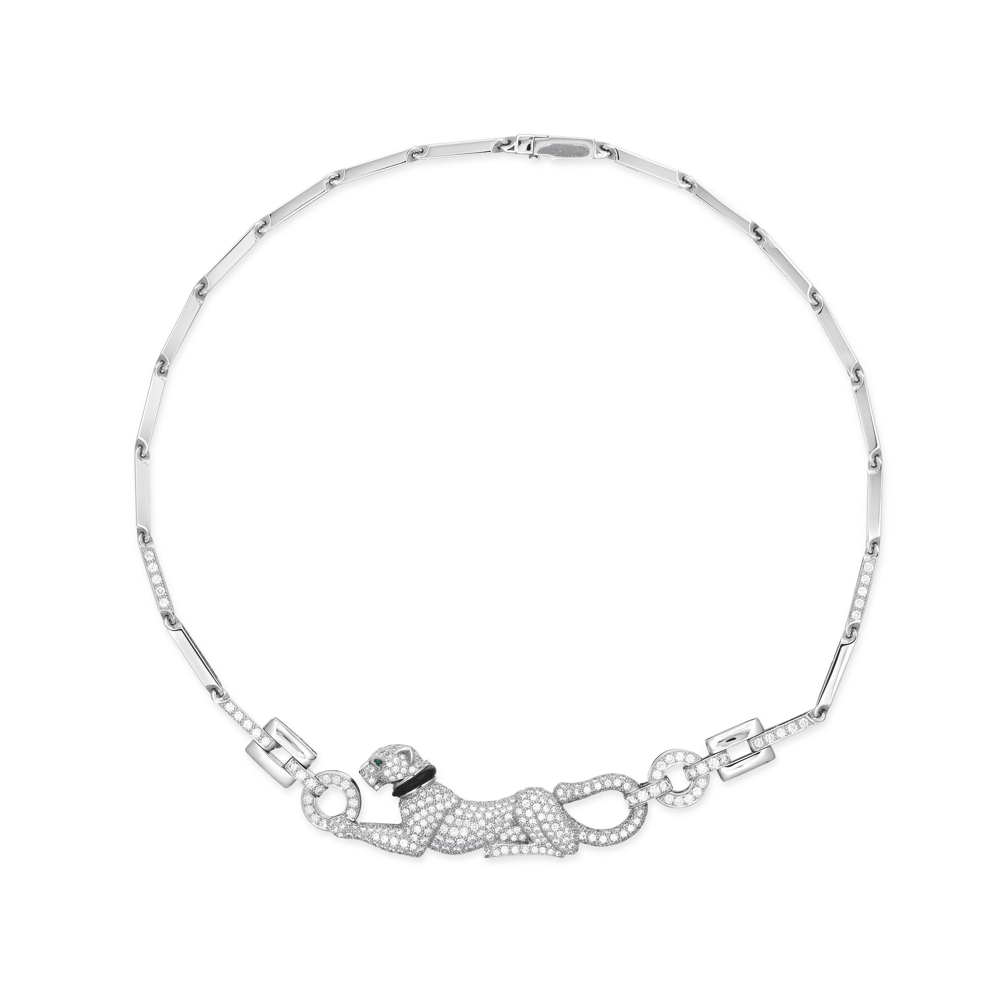 Cartier panthere deals diamond necklace