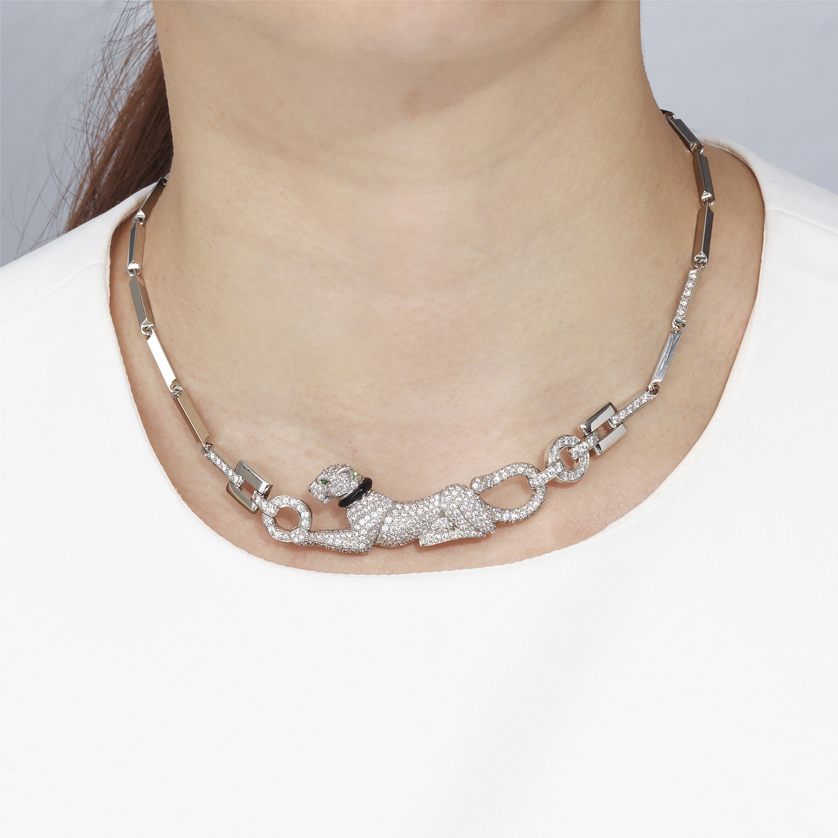 Diamond Necklace White Cartier Panthere Chain CARTIER DIAMOND