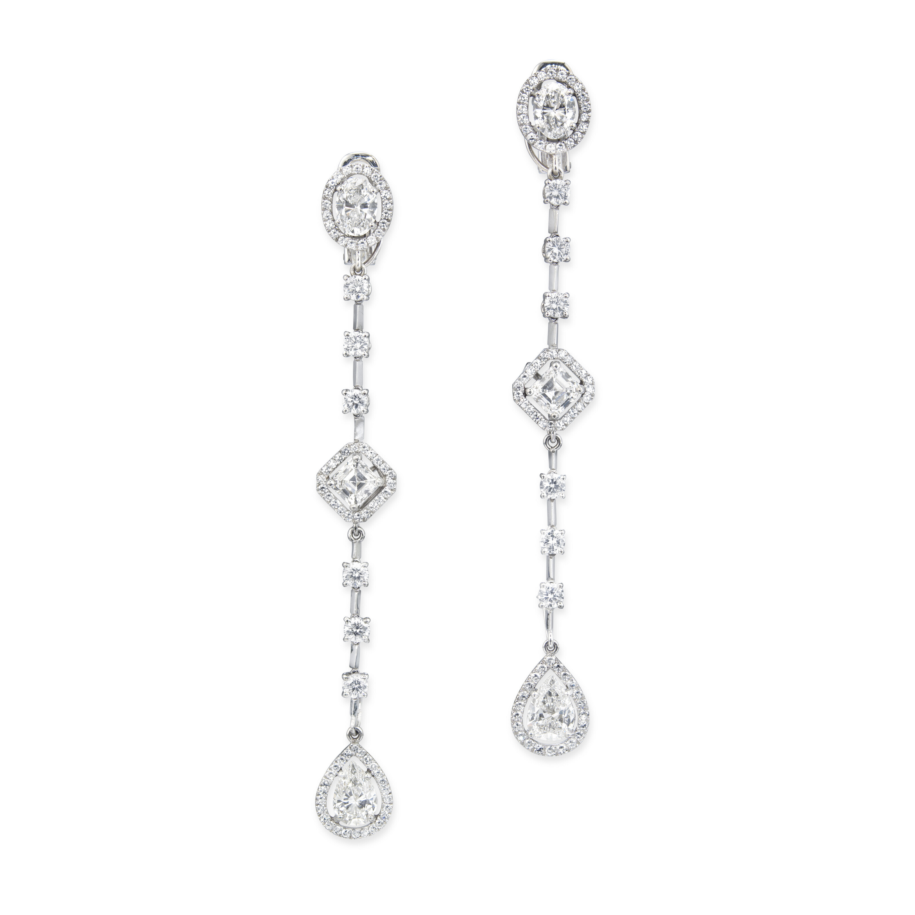 Catalog image of DAVID MORRIS DIAMOND PENDENT EARRINGS