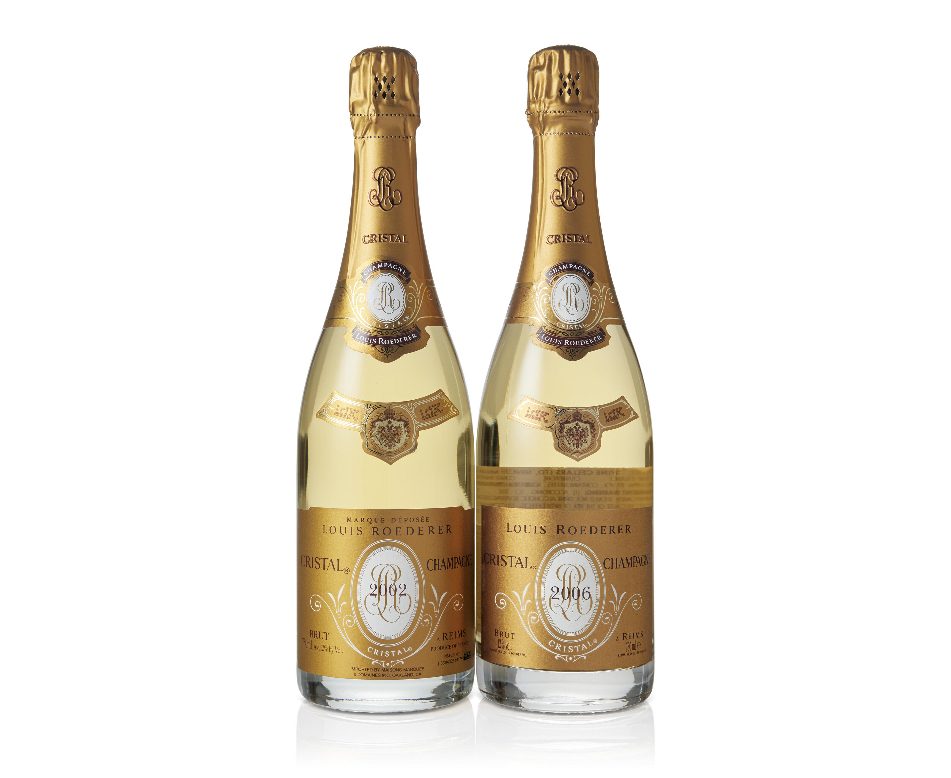 Louis Roederer, Cristal, Brut 2002 & 2006, 2002 (2)2006 (4)In original ...