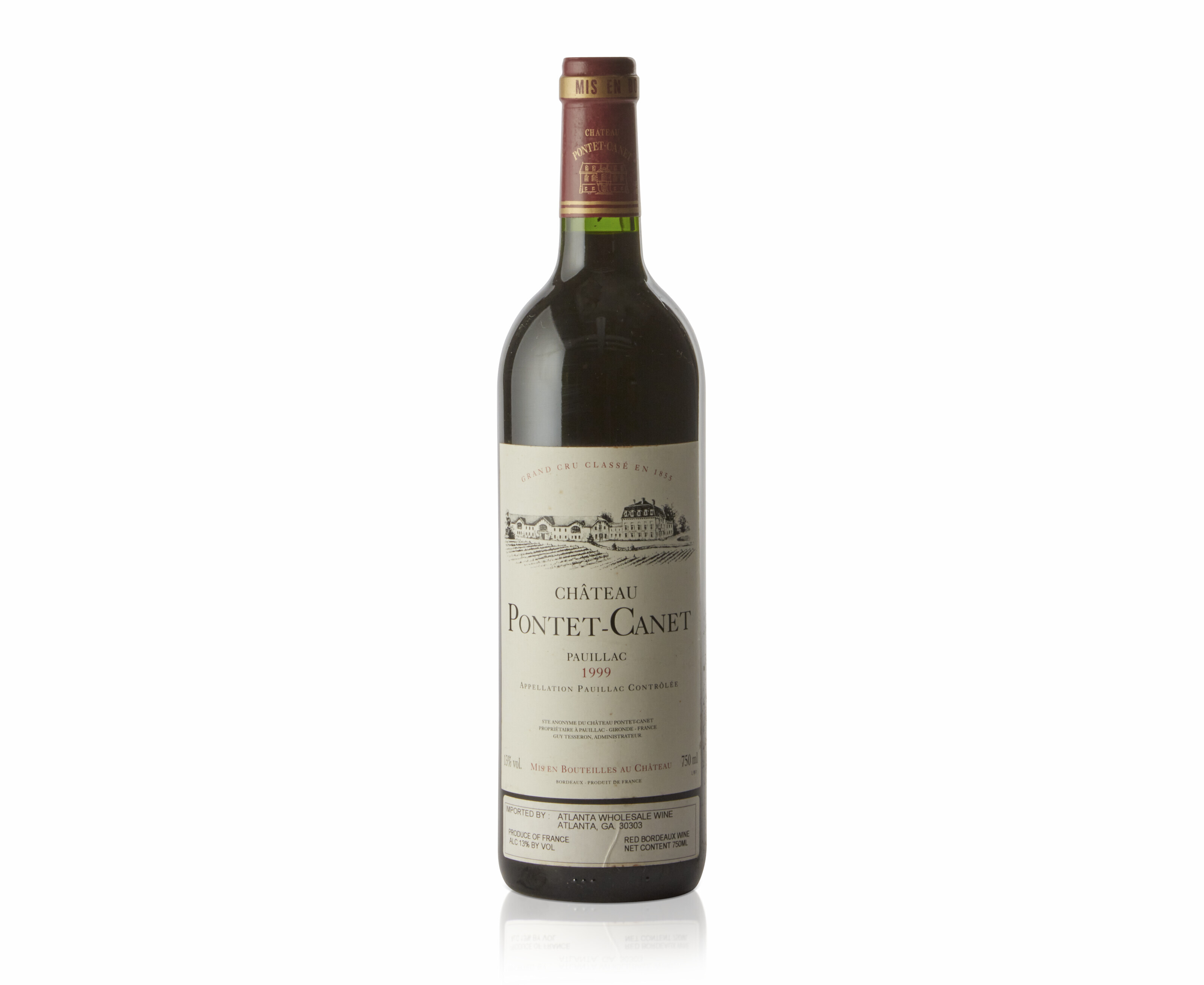 Château 1999, Pauillac, 5ème cru classéSlightly binsoiled