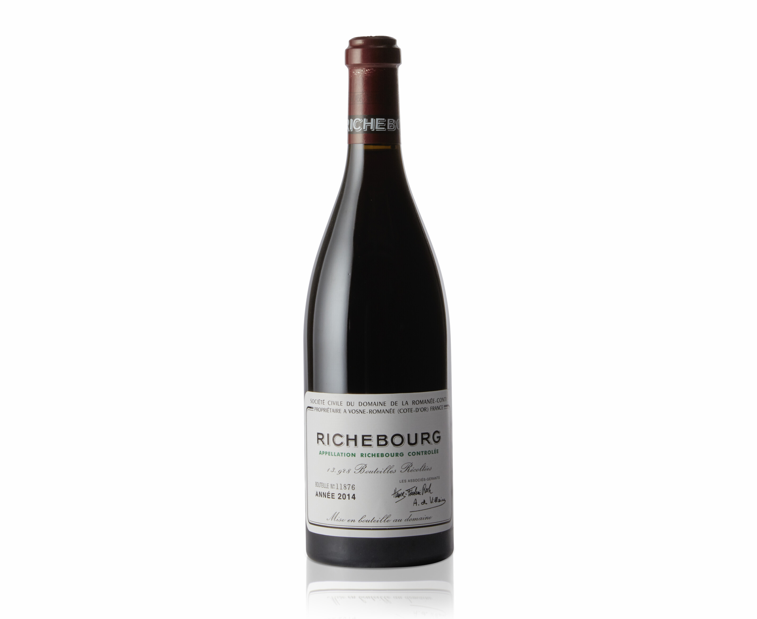 Étiquette De Bouteille Richebourg 1964, Domaine De La Romanée-Conti, N°06107, Originale