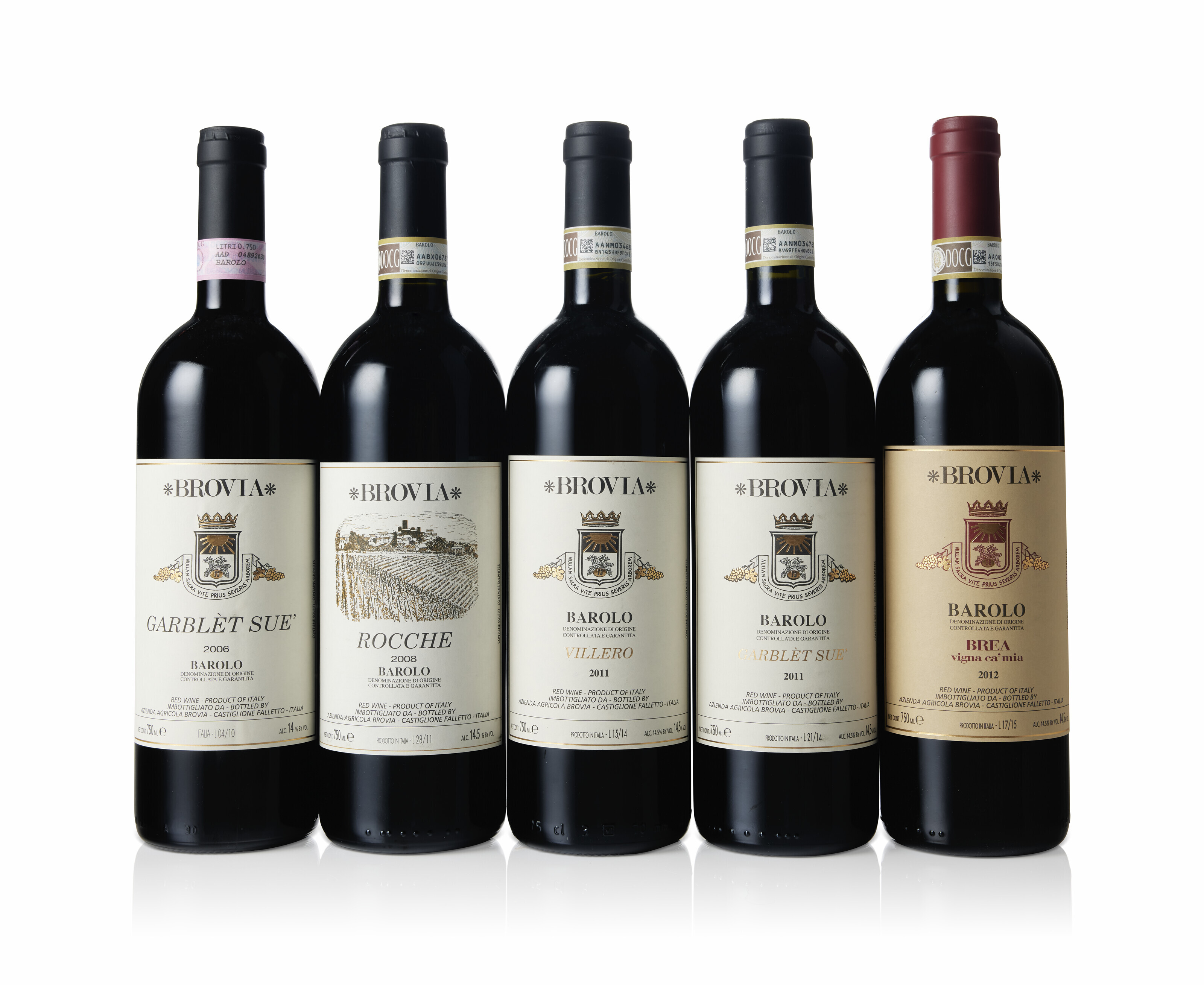 Mixed Brovia, Barolo, Garblet Sue' 2006 (6)2011 (2)Rocche di ...