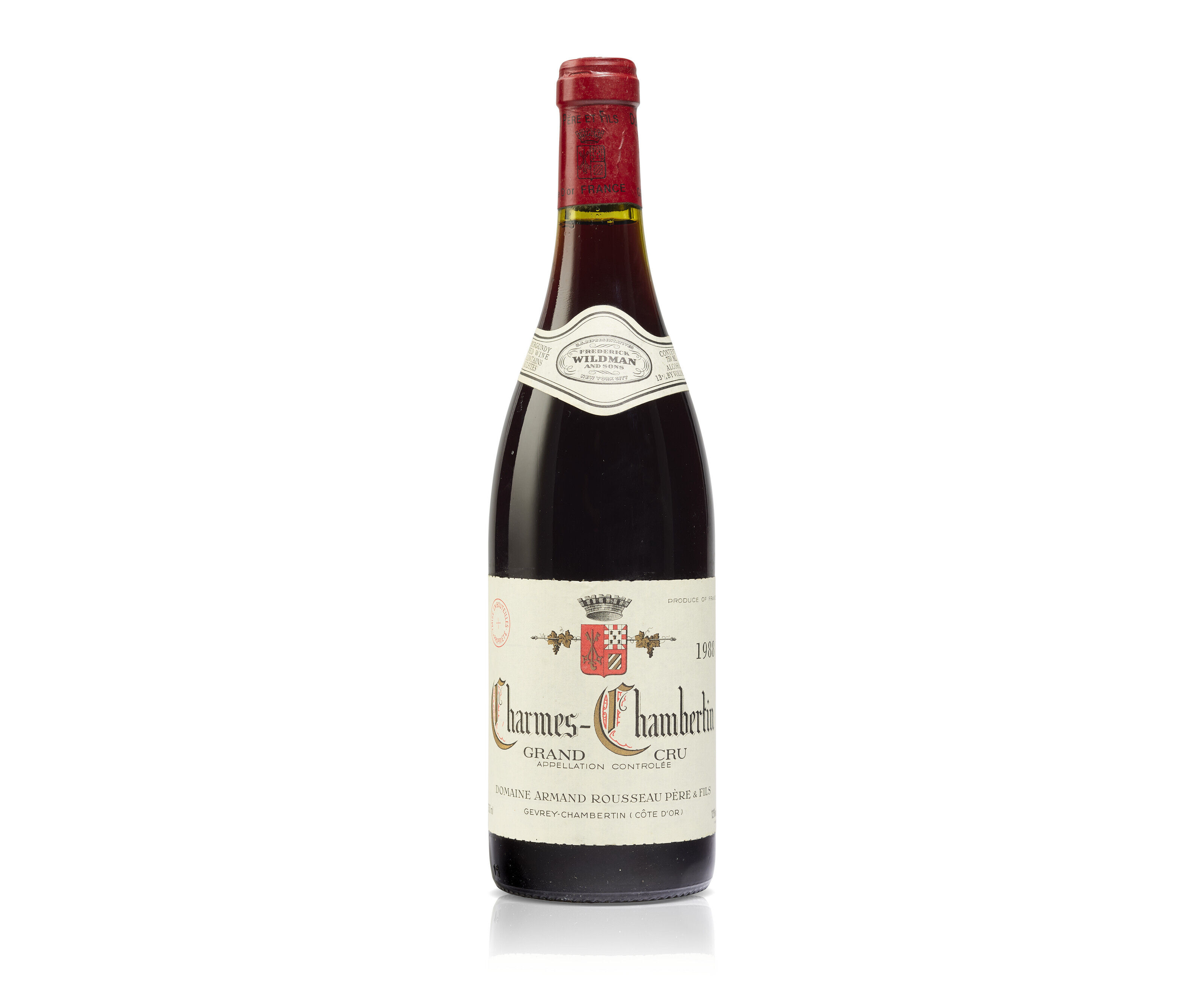 Rousseau, Charmes-Chambertin, 1988. Grand Cru, C&ocirc;te de Nuits. 12 bottles per lot. Offered in Fine and Rare Wines Online: Featuring the Time Capsule Collection of Undisturbed Legends of the C&ocirc;te D&rsquo;Or on 31 May- 13 June 2023 at Christie&rsquo;s Online