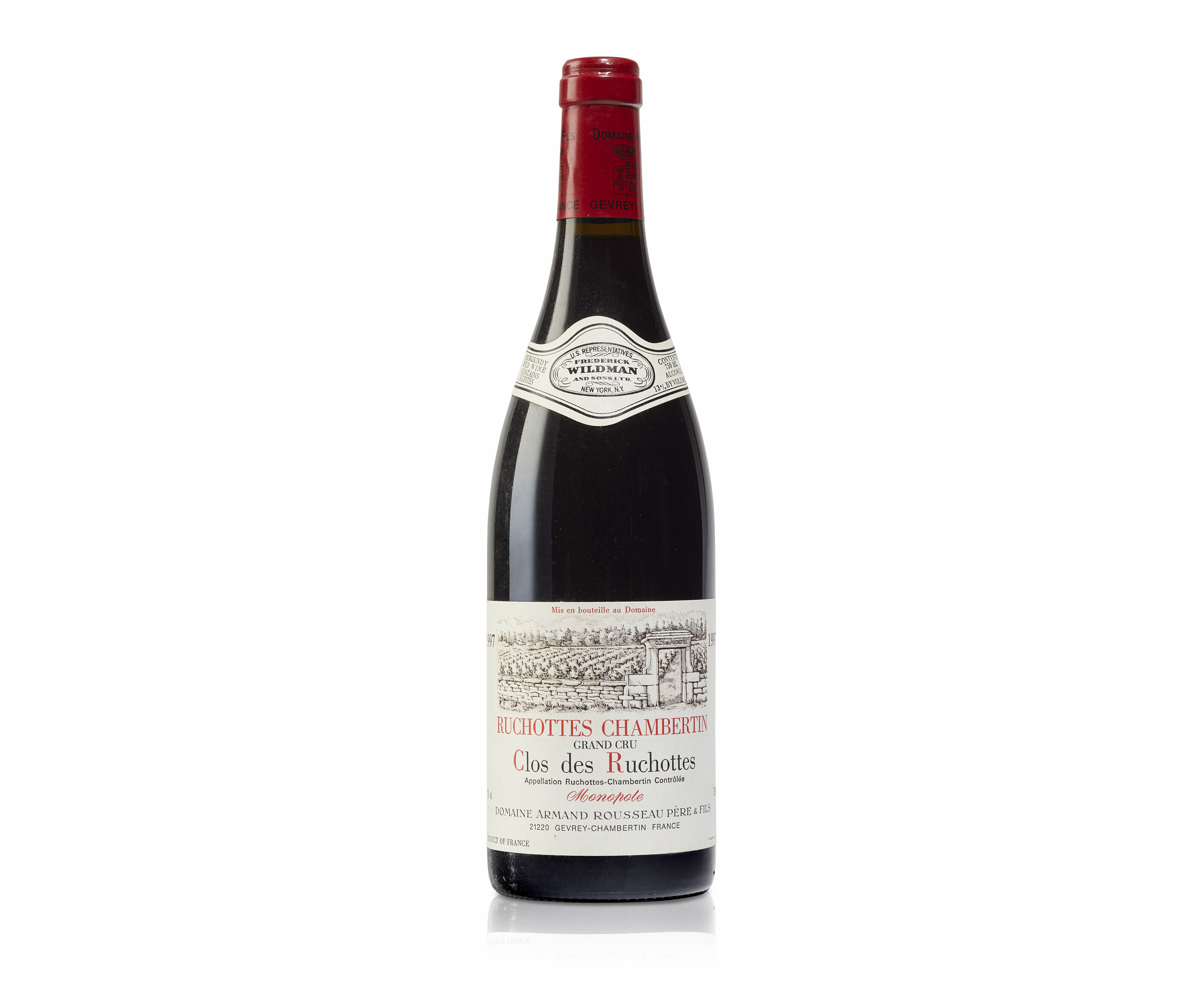 Rousseau, Ruchottes-Chambertin, Clos des Ruchottes, 1997. Grand Cru, C&ocirc;te de Nuits. 1 bottle per lot. Offered in Fine and Rare Wines Online: Featuring the Time Capsule Collection of Undisturbed Legends of the C&ocirc;te D&rsquo;Or on 31 May- 13 June 2023 at Christie&rsquo;s Online