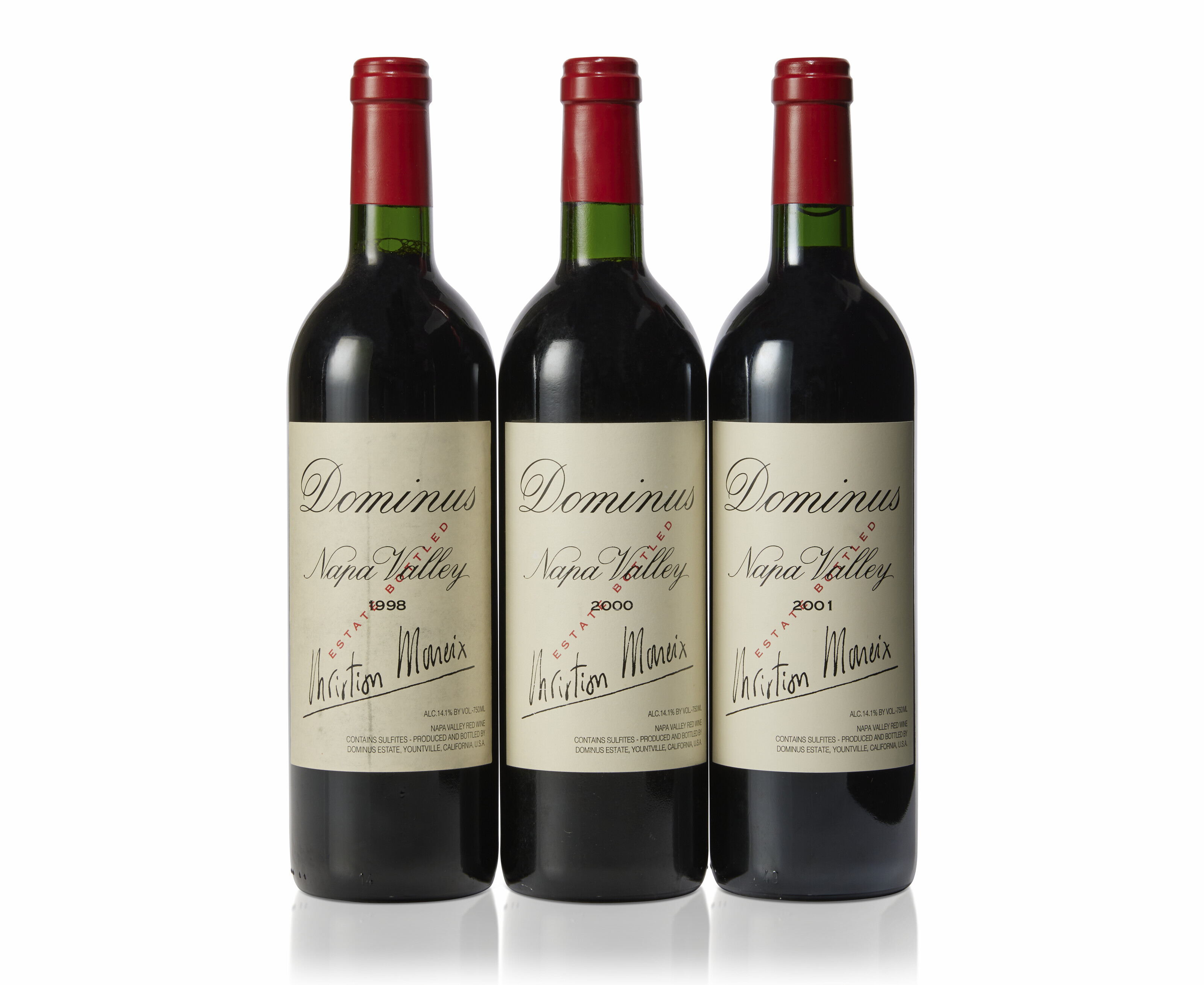 Mixed Dominus, 1998Damp affected and marked labelsLevels base of neck ...