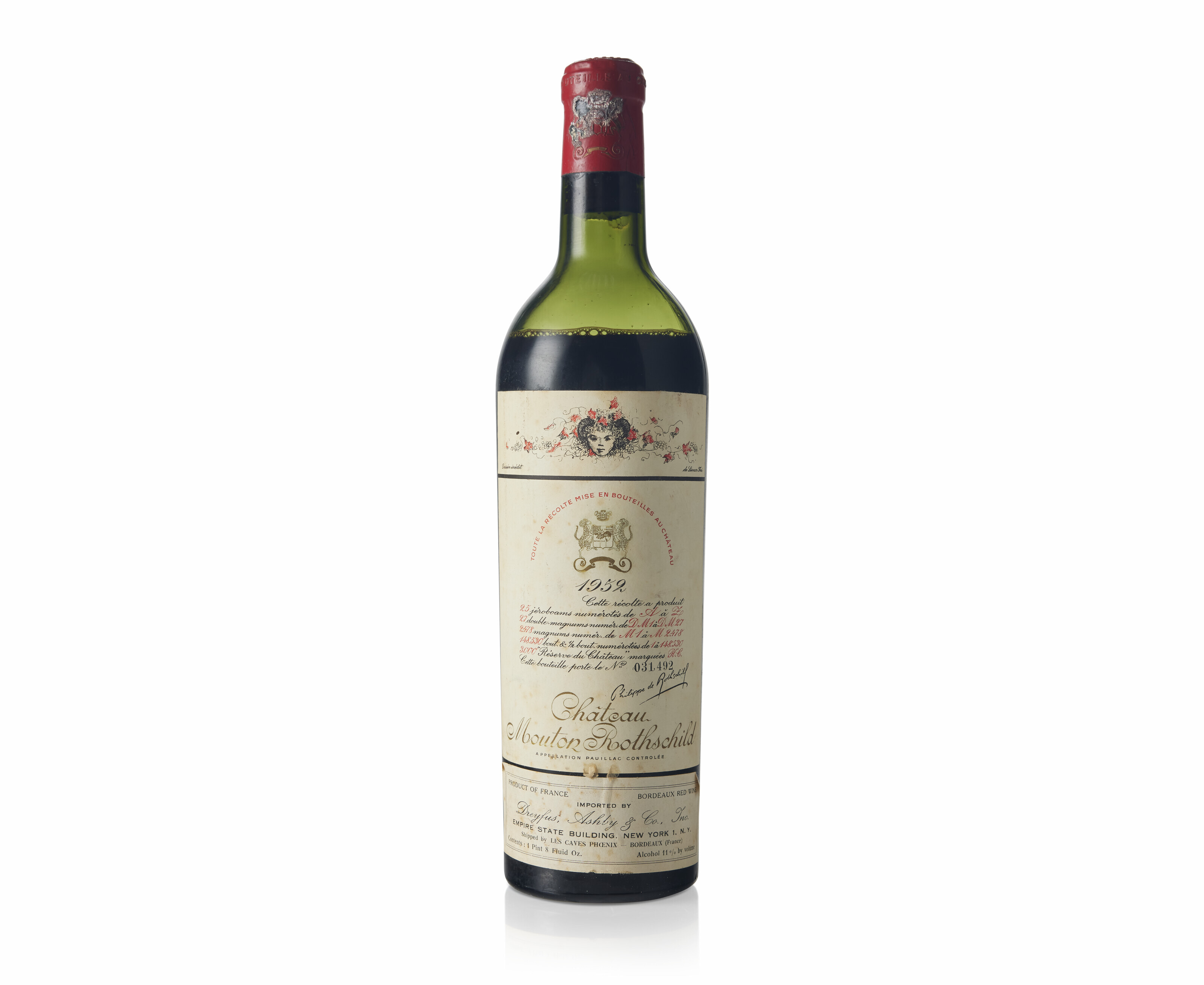 Château Mouton Rothschild 1934, Pauillac, 1er cru classéBadly damp