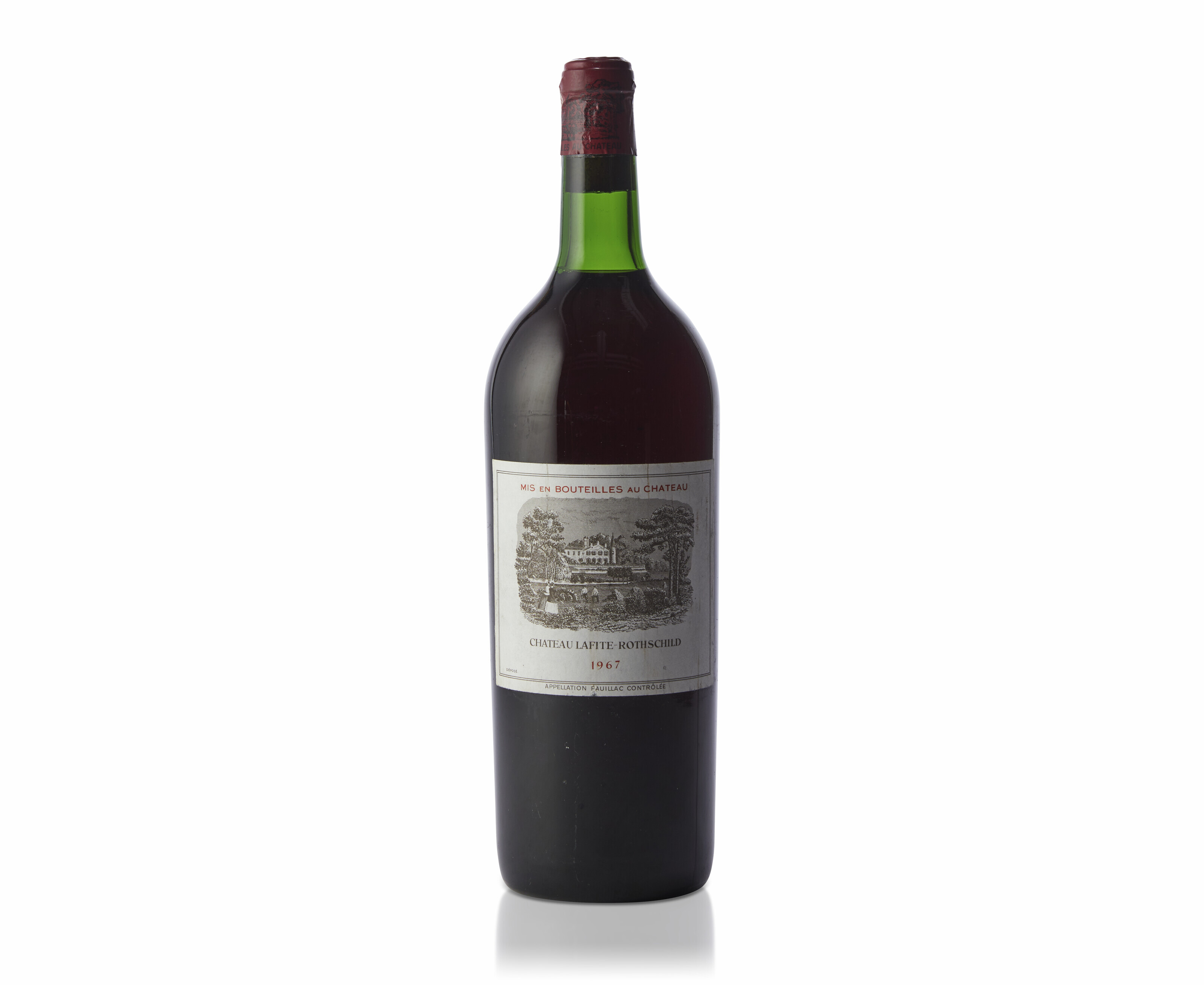 Château LafiteRothschild 1967, Pauillac, 1er cru classéCut capsule, fully branded corkSlightly