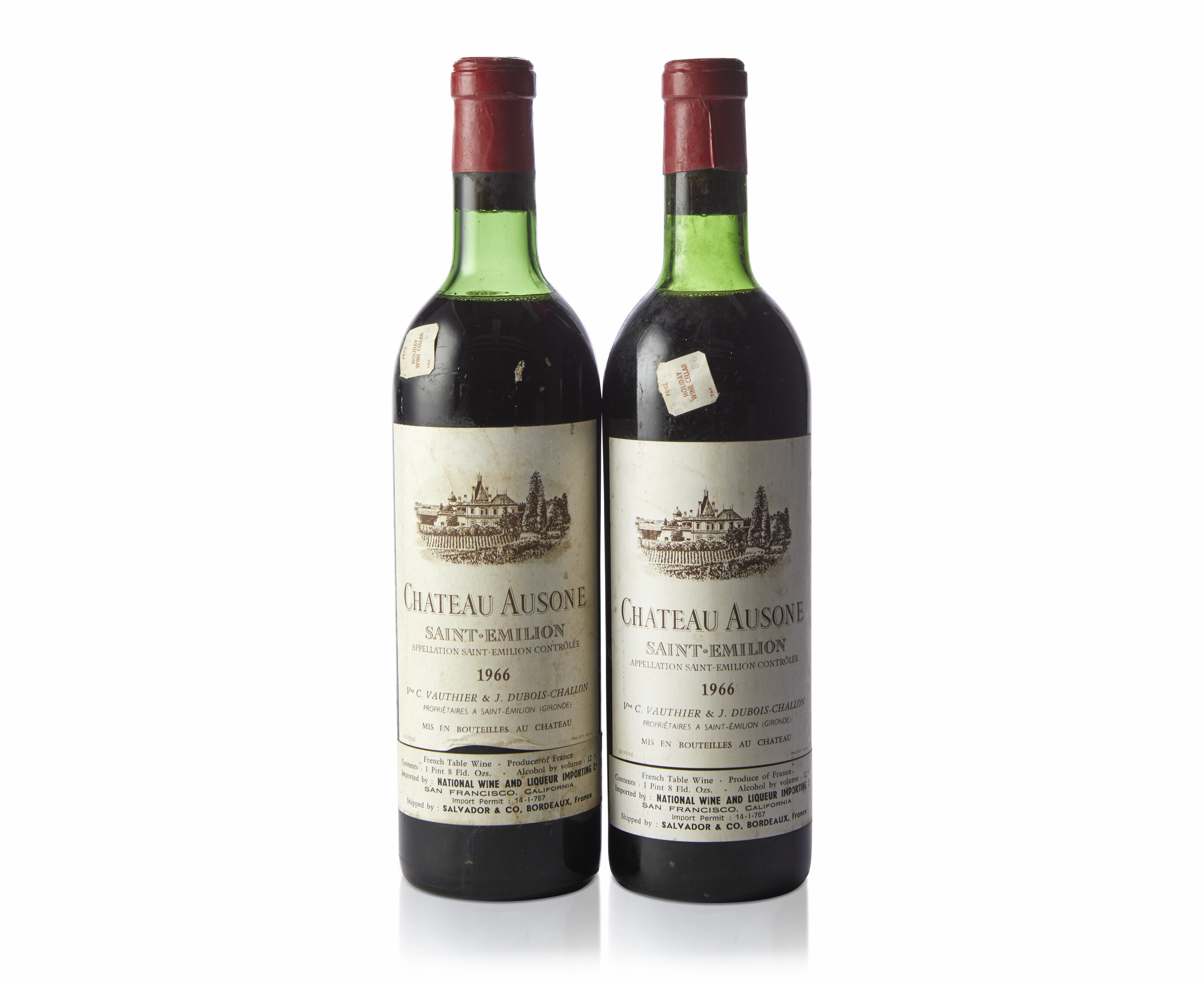 Château Ausone 1966, Saint-Emilion, 1er grand cru classéBin-soiled