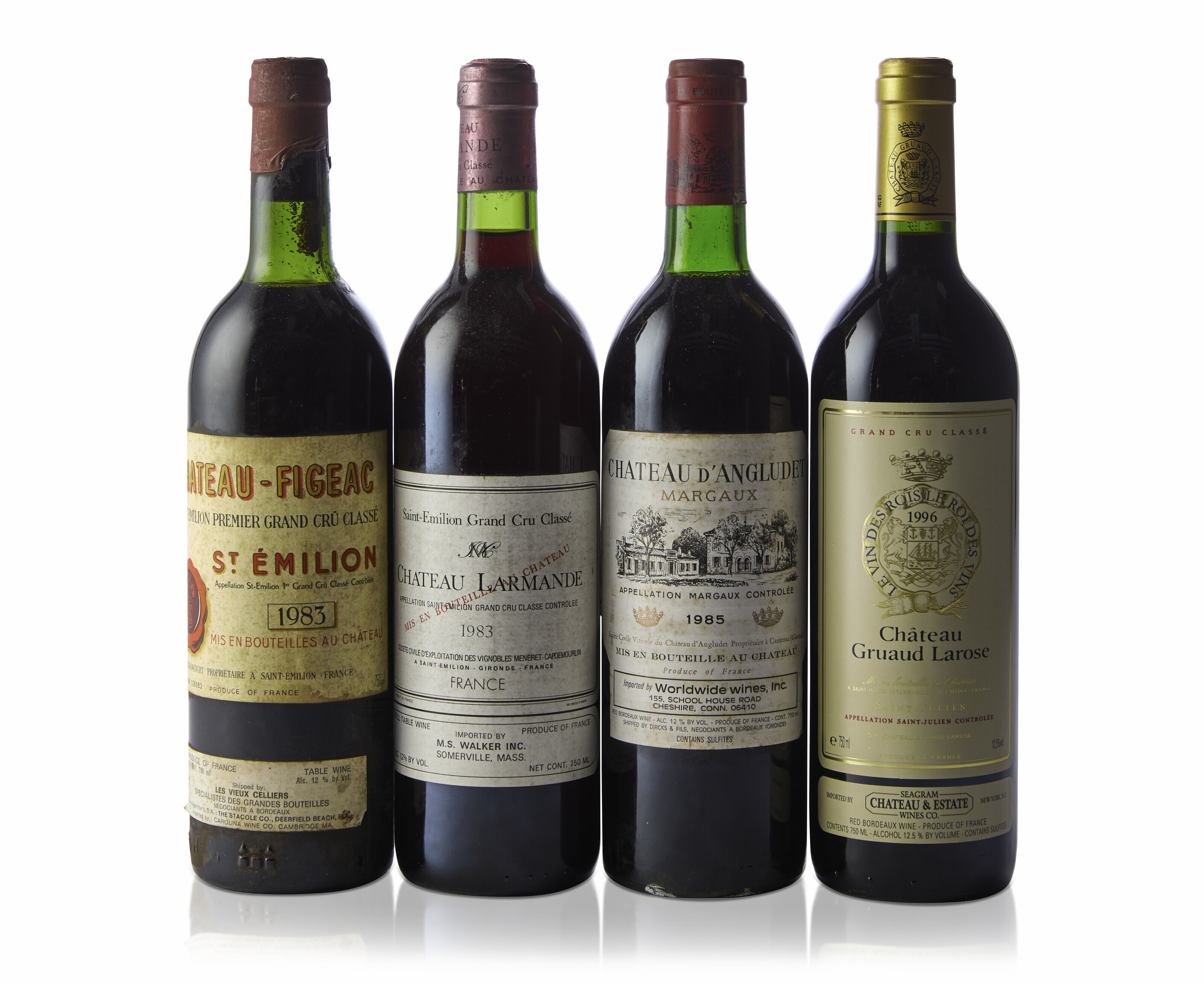 Mixed Red Bordeaux, Château Figeac 1983Damaged capsuleBinsoiled