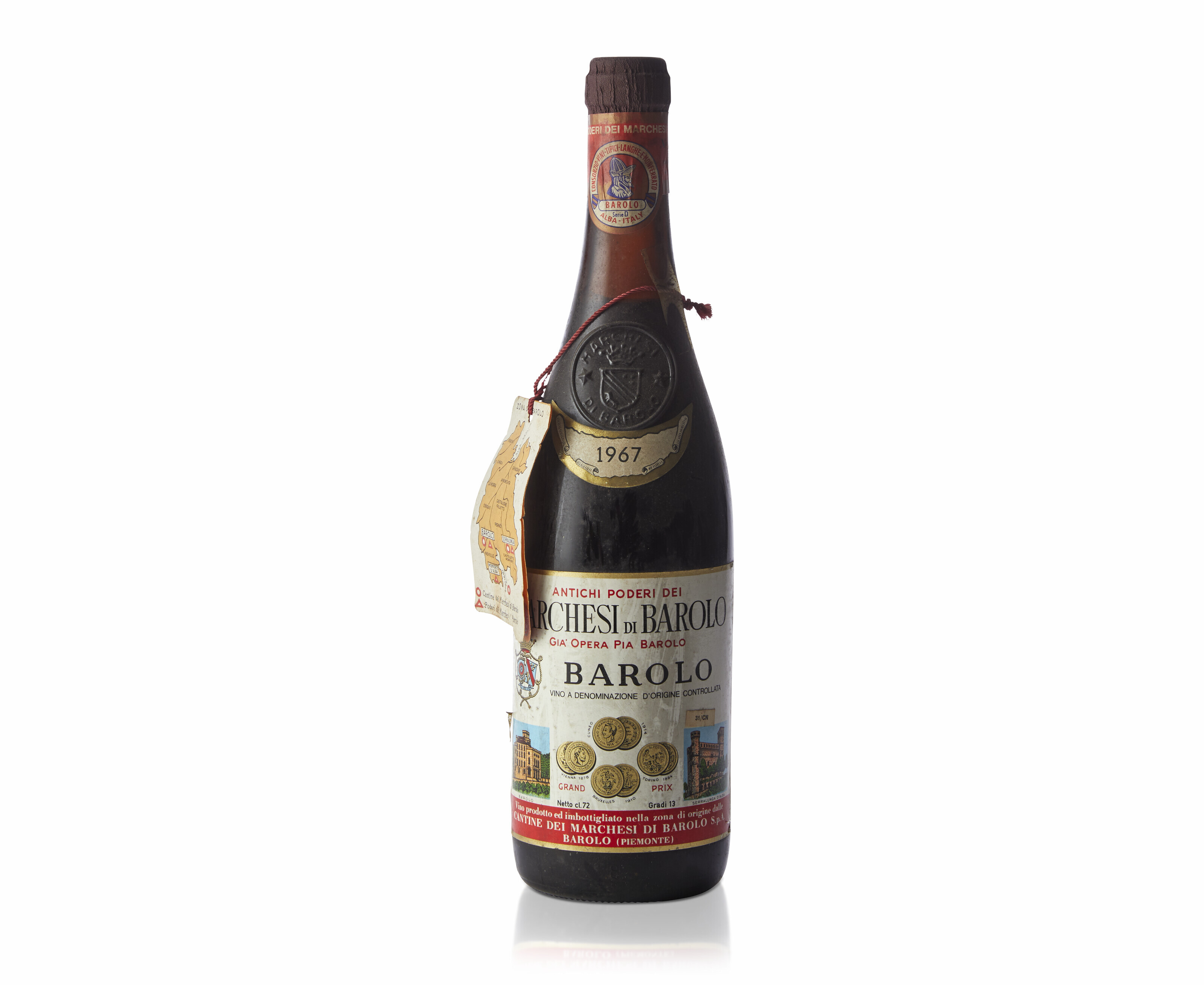 Marchesi di Barolo, Barolo 1967, PiedmontOne damaged capsuleBin-soiled ...