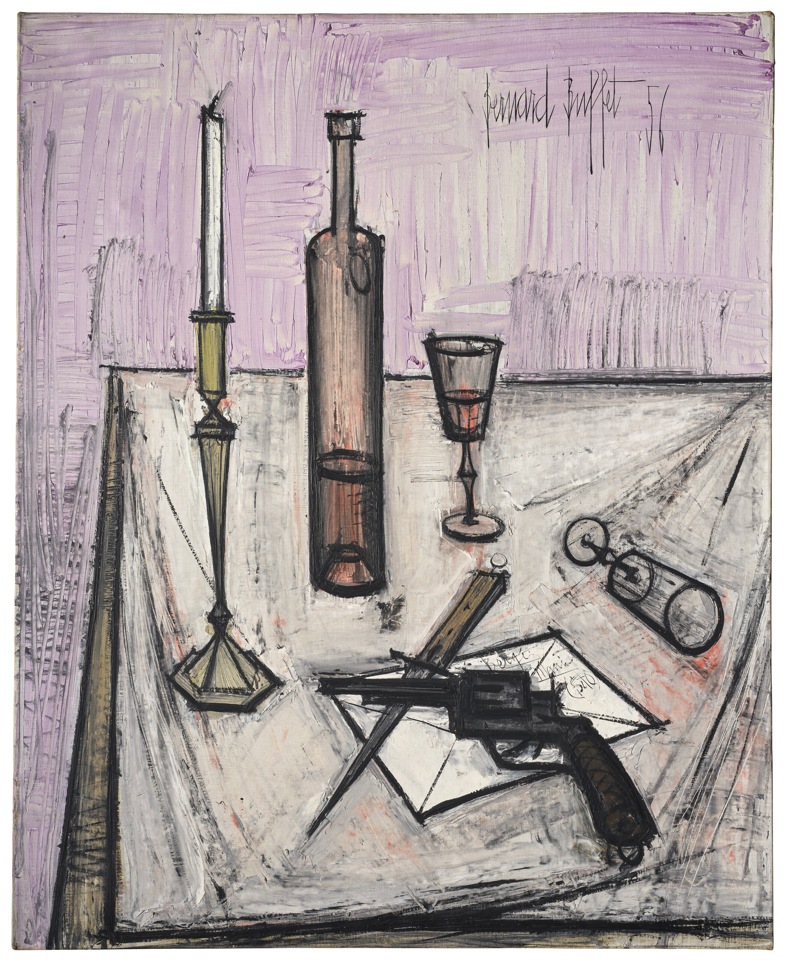 Bernard Buffet (1928-1999), Nature morte au revolver | Christie's